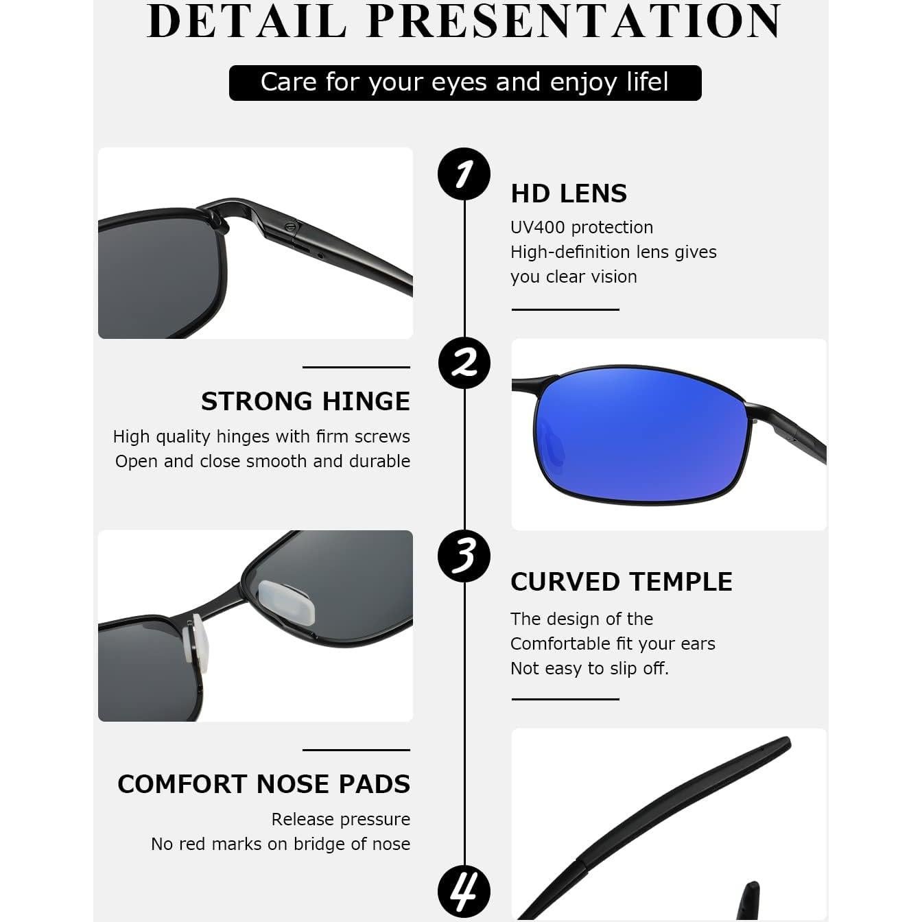 Gafas de sol AEVOGUE Vision retro metalizadas UV400