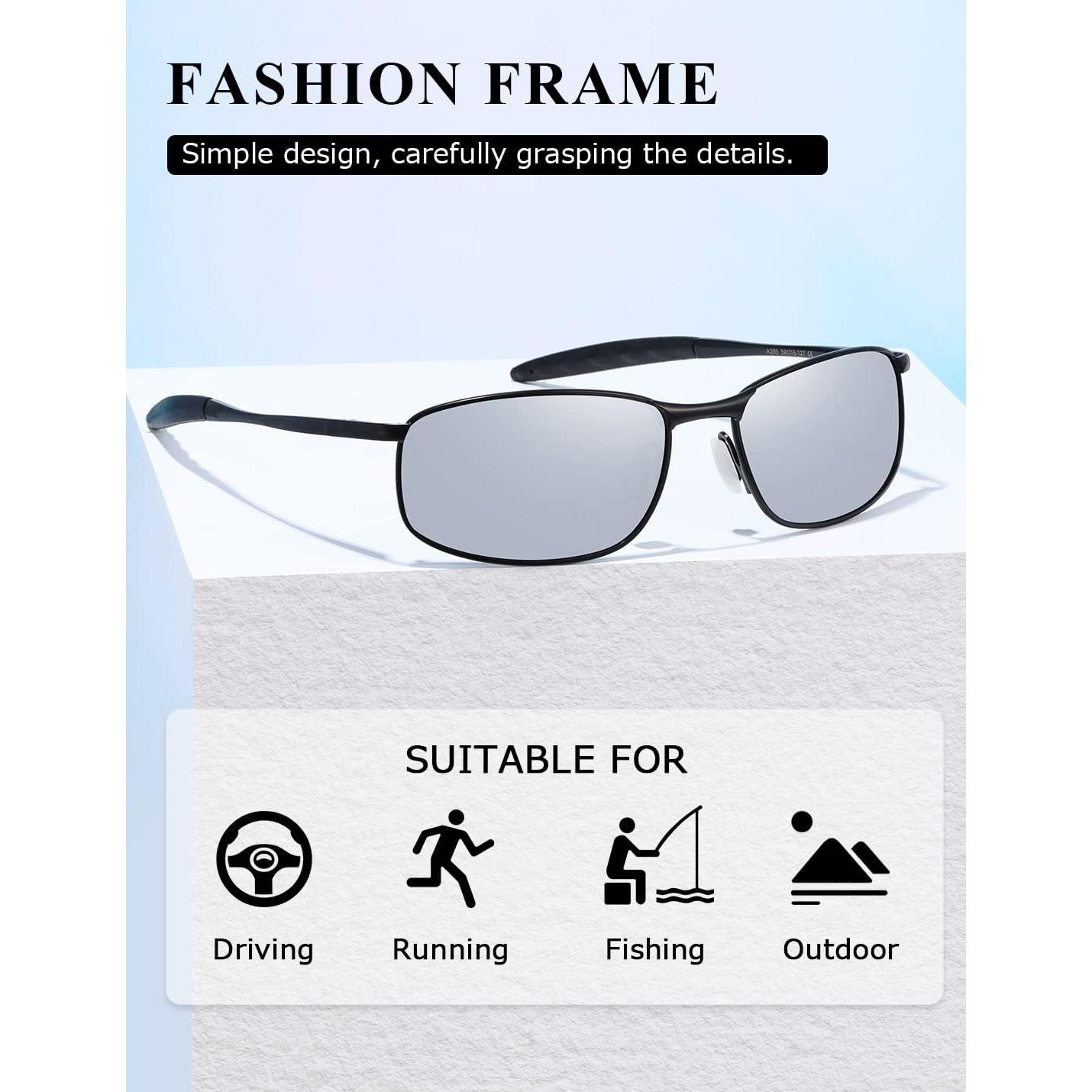 Gafas de sol AEVOGUE Vision metálicas UV400 para hombres