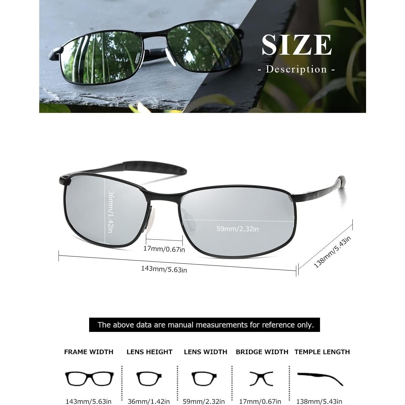 Gafas de sol AEVOGUE Vision metálicas UV400 para hombres