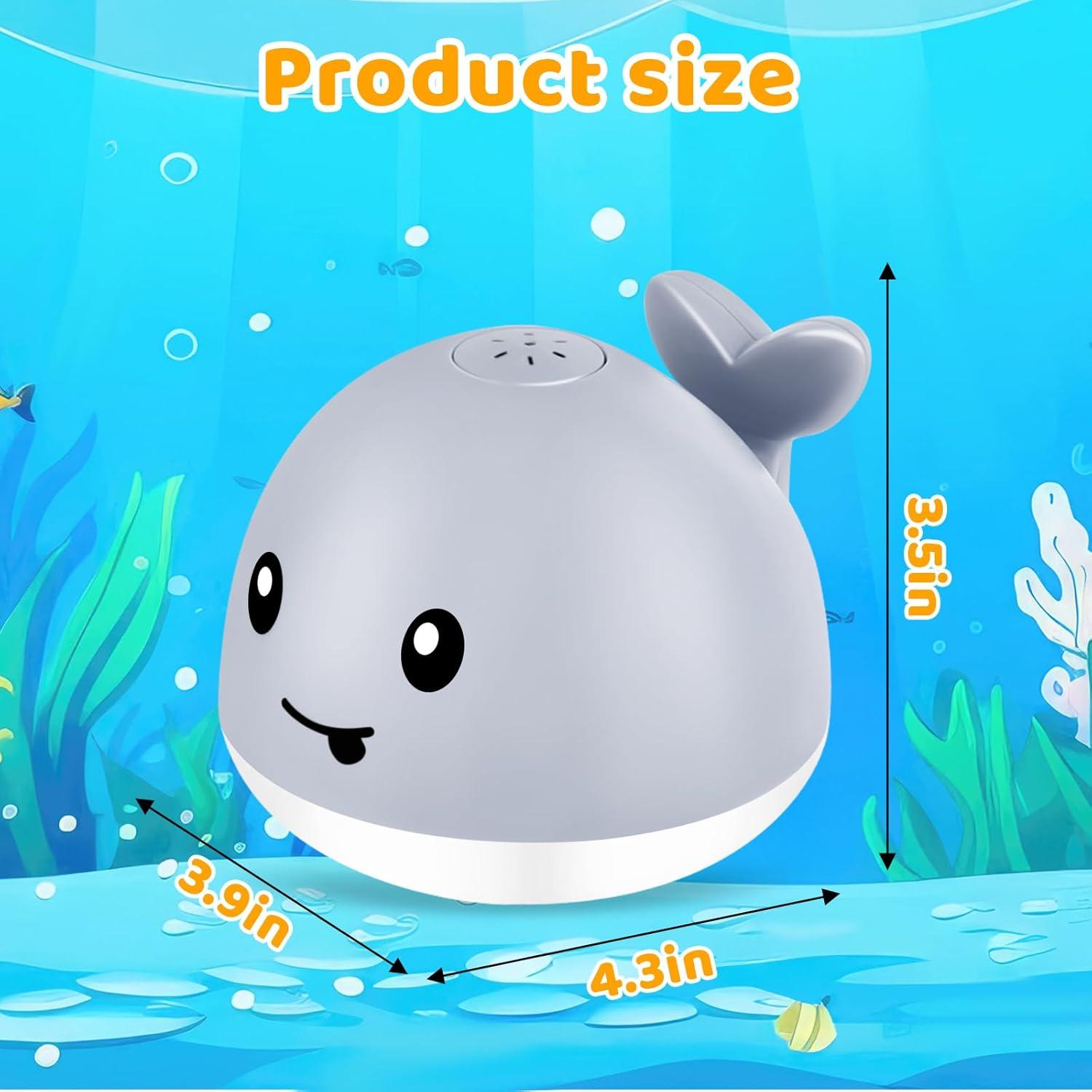 Juguete de Baño Ballena Iluminada Recargable para Bebés