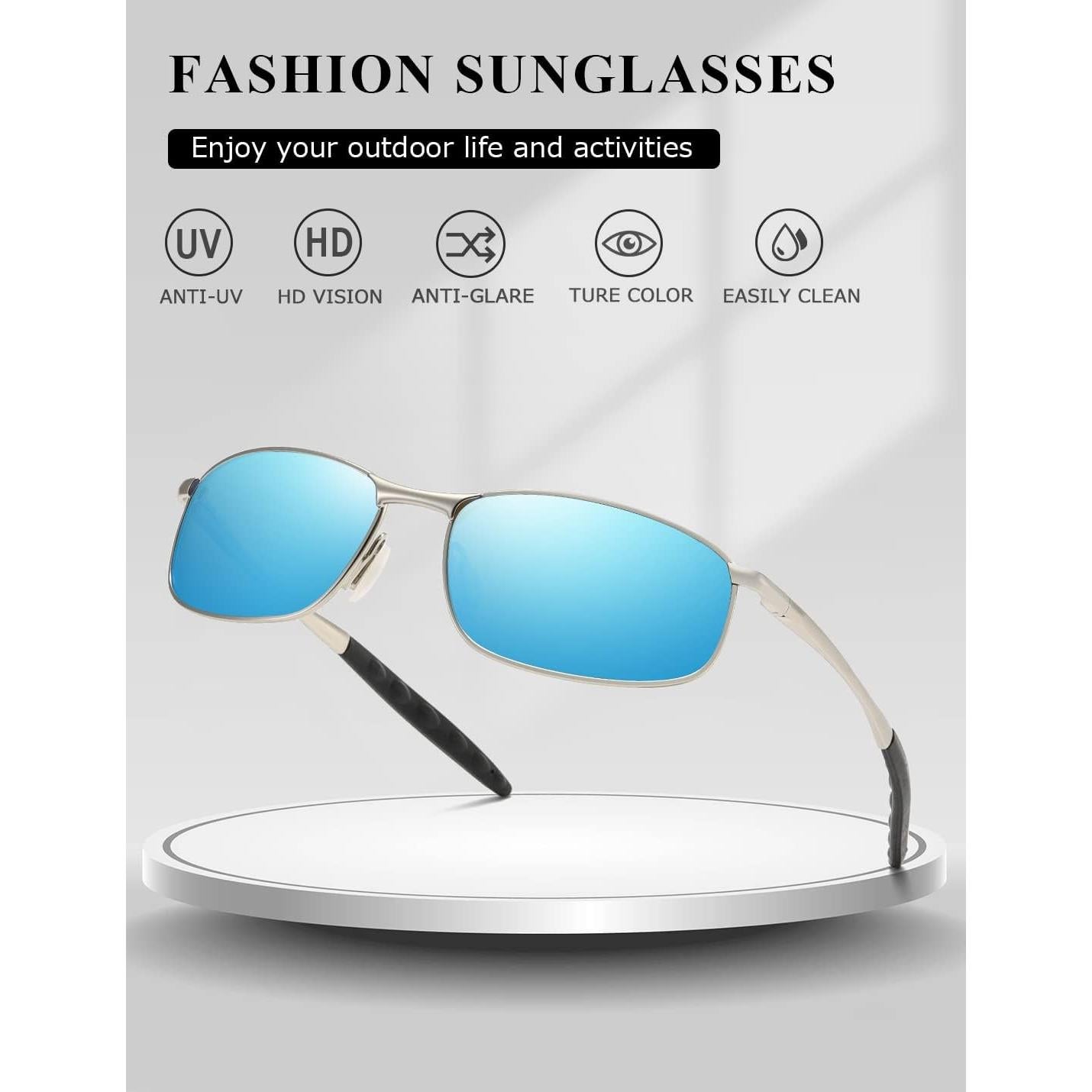 Gafas de sol AEVOGUE Vision metálicas UV400 para hombres