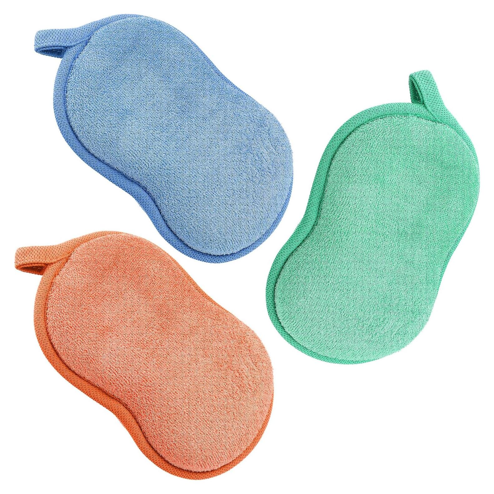 Esponja de Baño para Bebés 3 Pcs Gsbnjuy Suave Absorbente