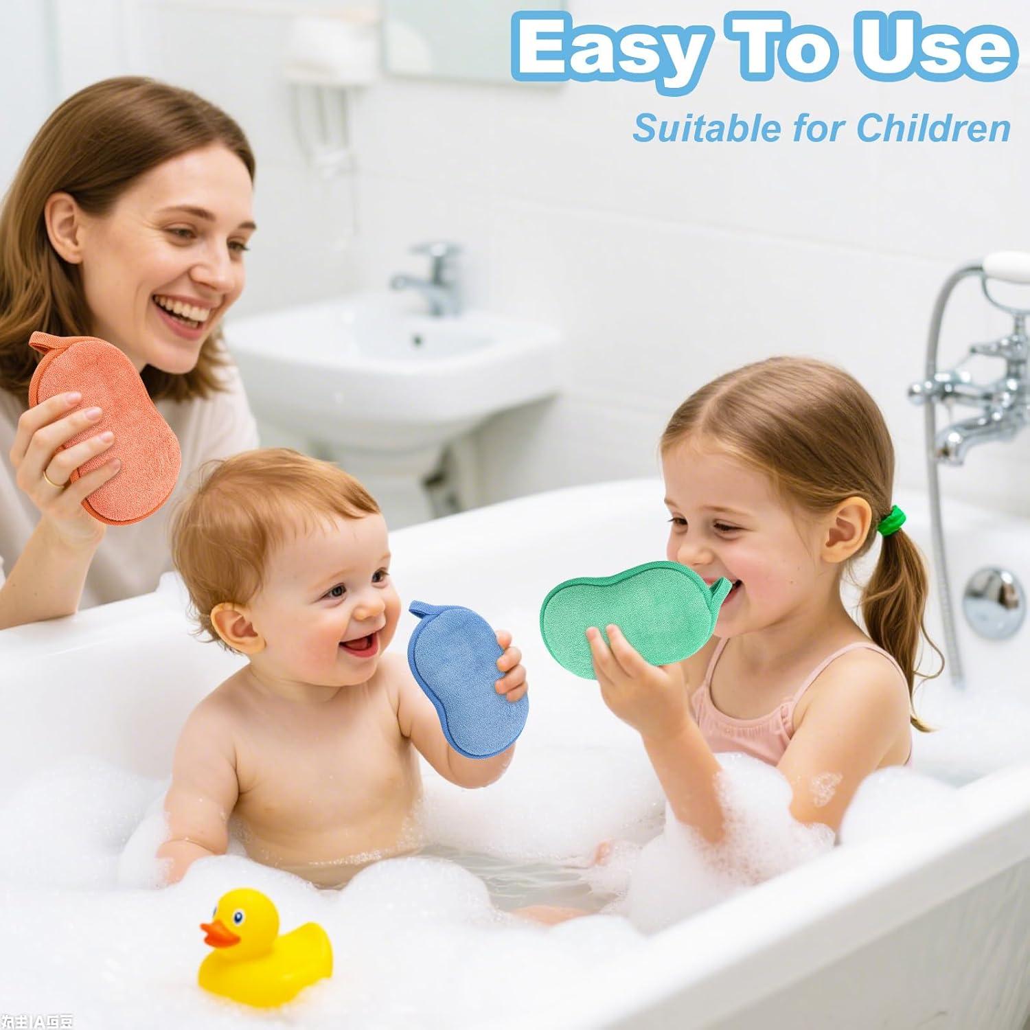 Esponja de Baño para Bebés 3 Pcs Gsbnjuy Suave Absorbente