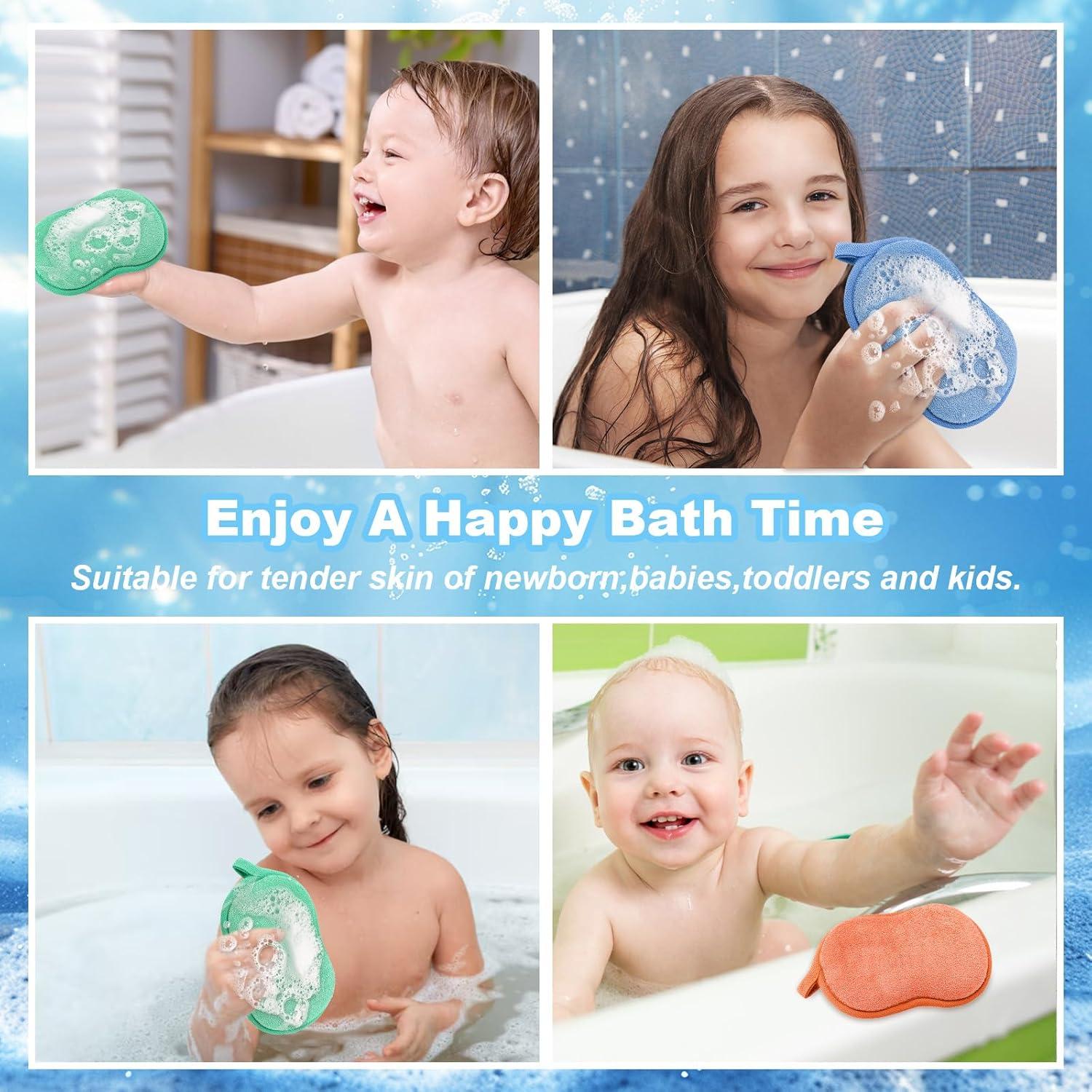 Esponja de Baño para Bebés 3 Pcs Gsbnjuy Suave Absorbente
