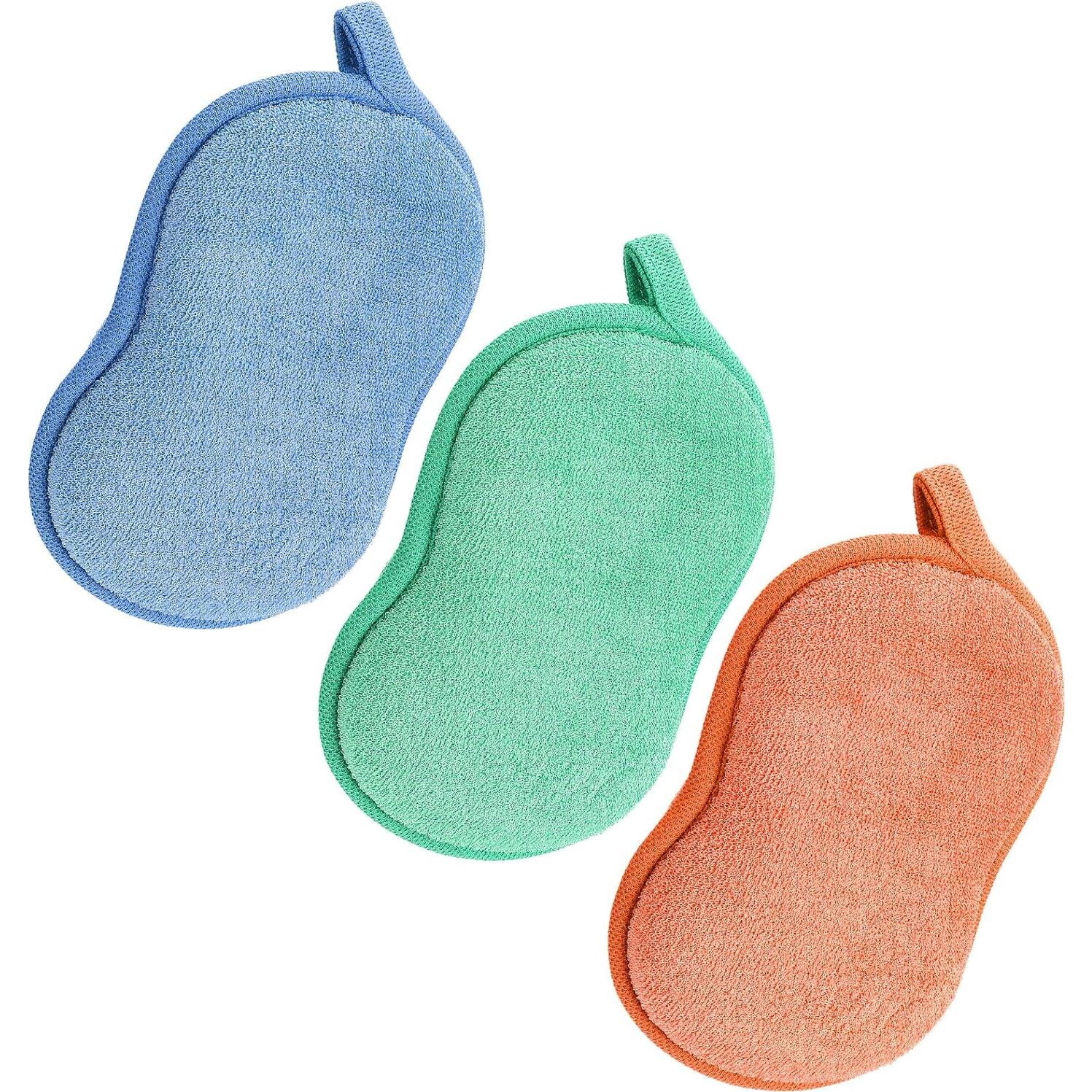 Esponja de Baño para Bebés 3 Pcs Gsbnjuy Suave Absorbente