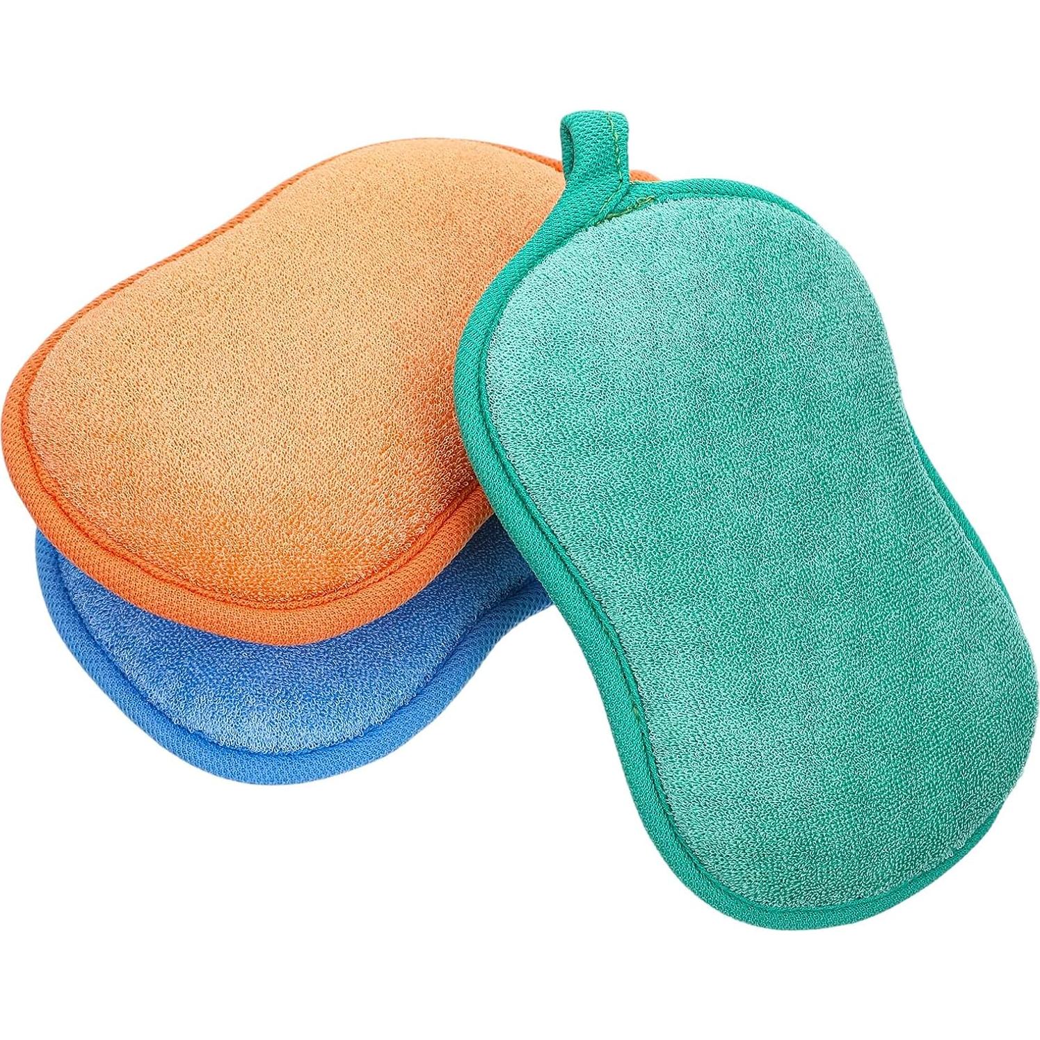 Esponja de Baño para Bebés 3 Pcs Gsbnjuy Suave Absorbente