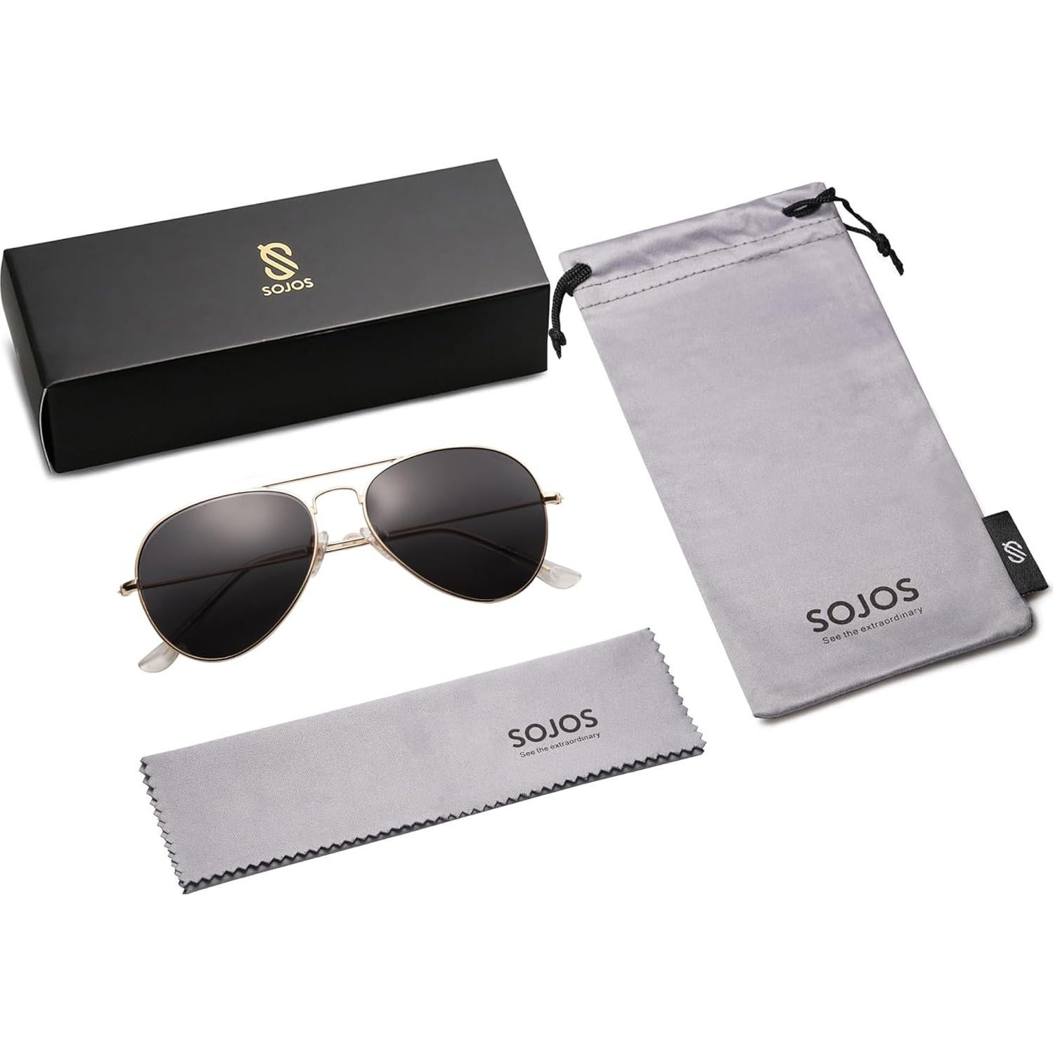 Gafas de sol SOJOS Classic Aviator 62mm polarizadas