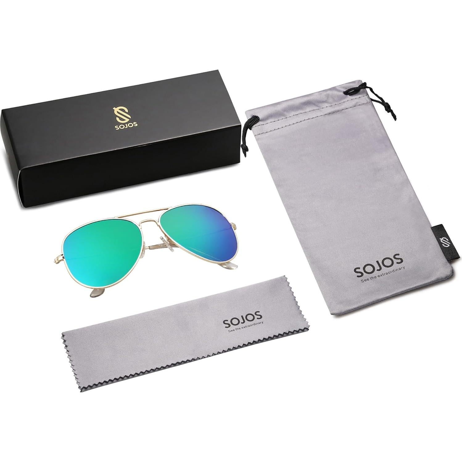 Gafas de sol SOJOS Classic Aviator 58mm polarizadas