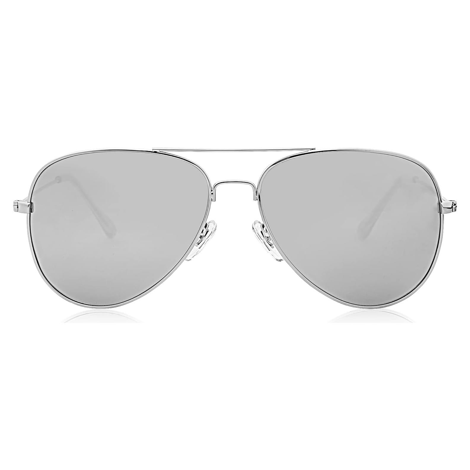 Gafas de sol SOJOS Classic Aviator 58mm Plata Polarizadas