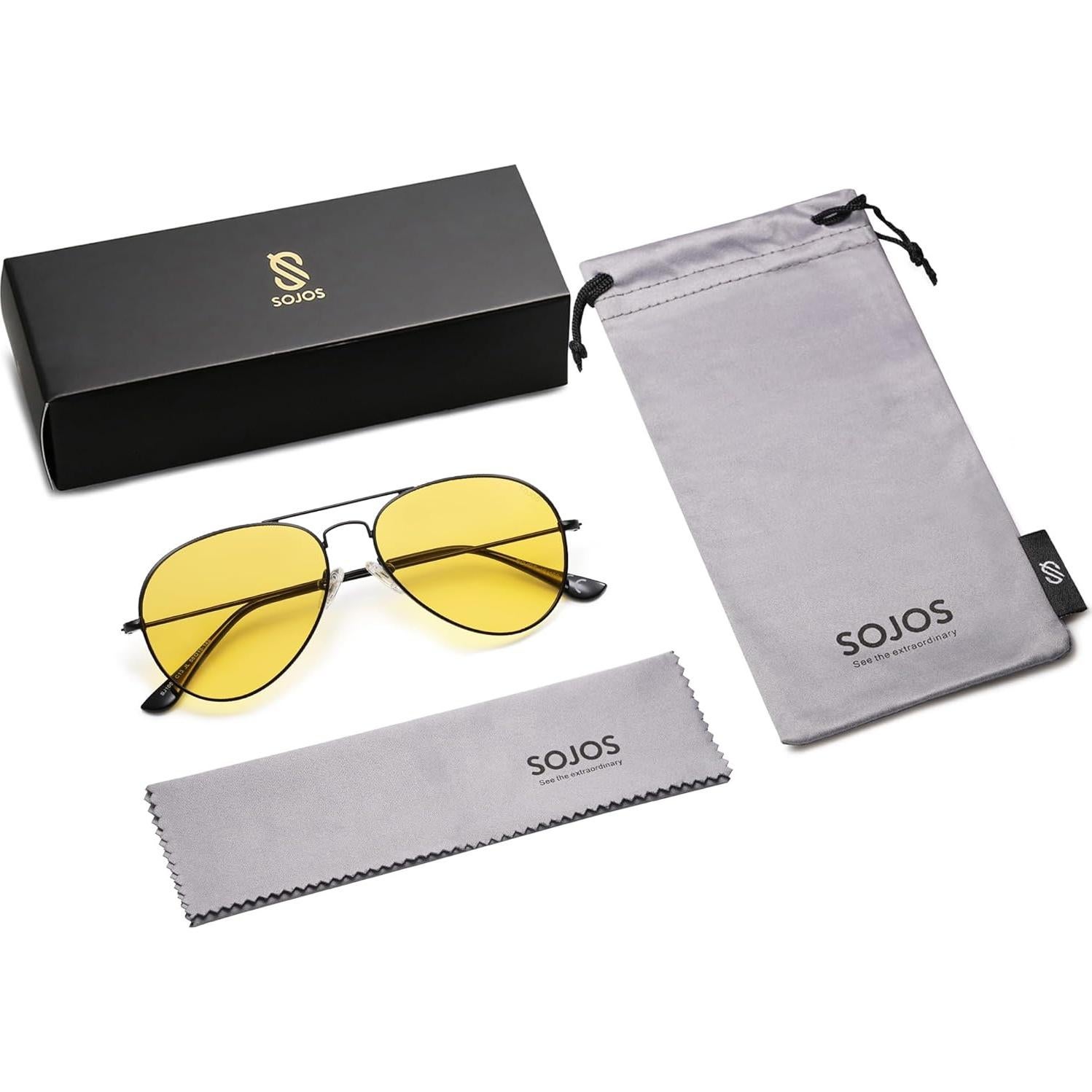 Gafas de sol SOJOS Classic Aviator 58mm polarizadas