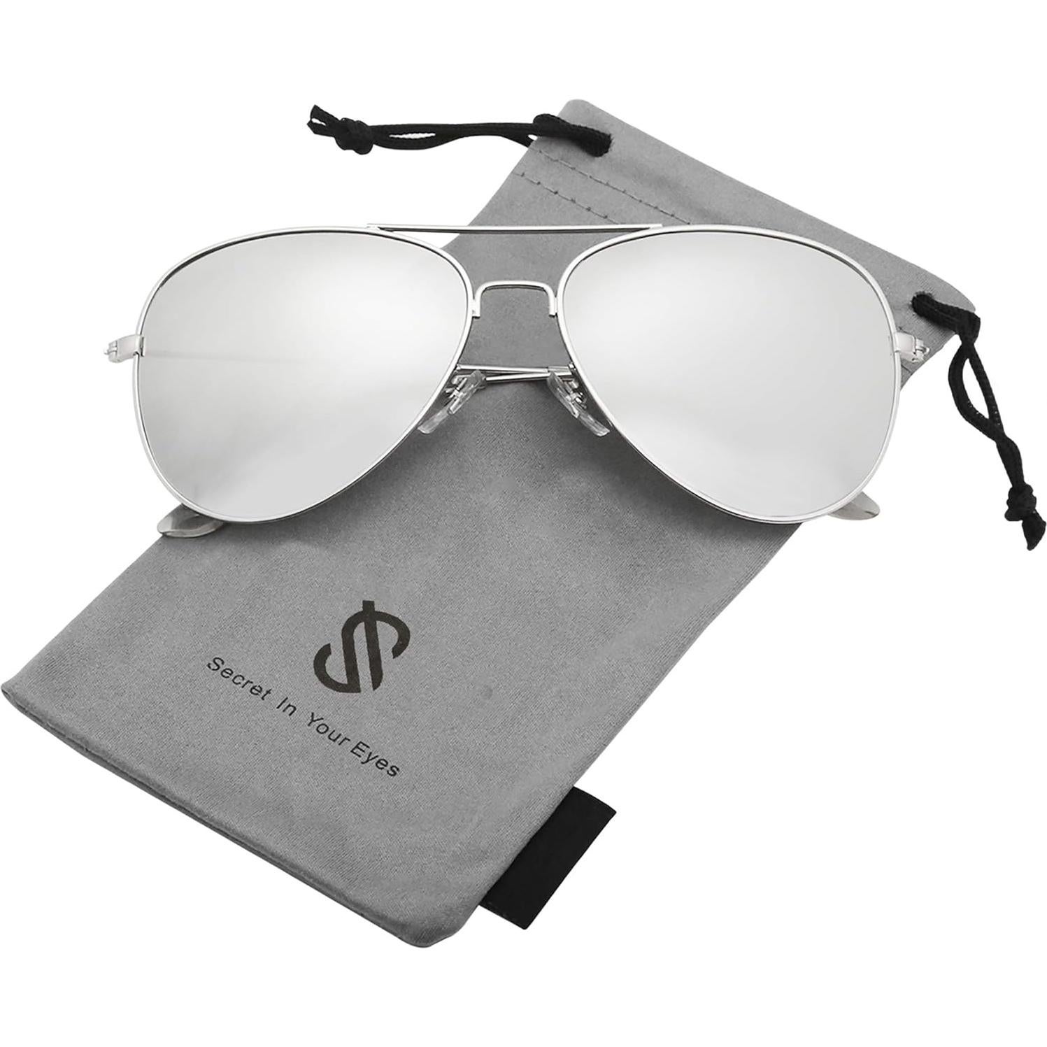 Gafas de sol SOJOS Aviador Polarizadas 62mm Plata