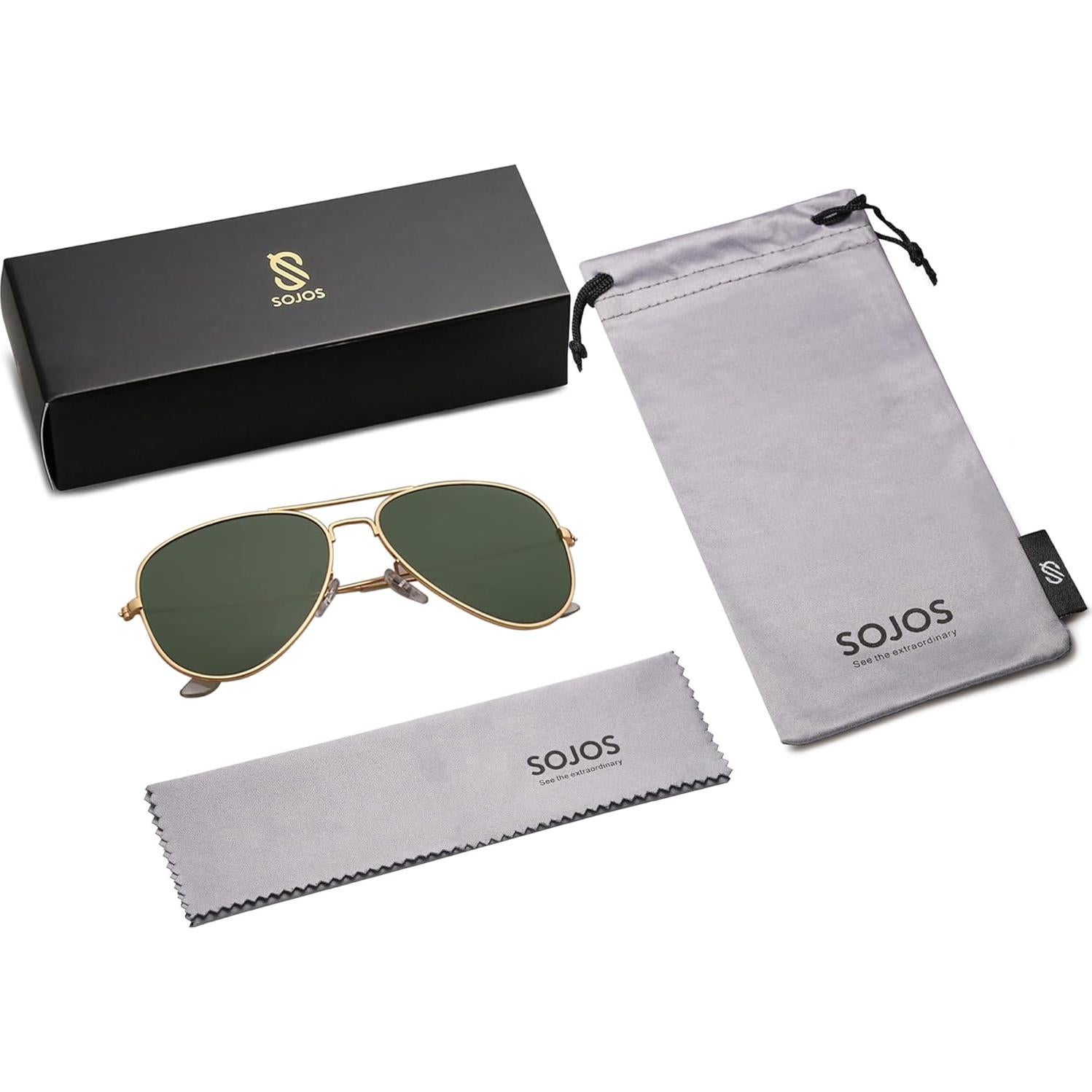 Gafas de sol SOJOS Classic Aviator 62mm polarizadas