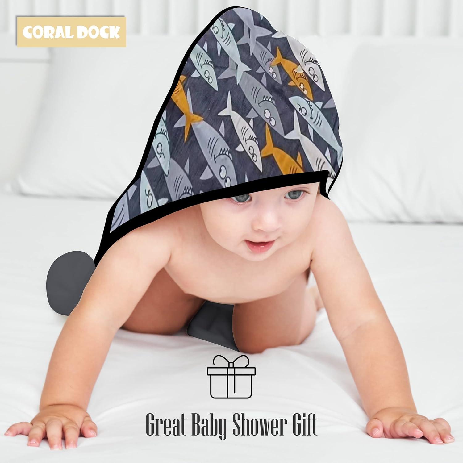 Juego de Toallas de Baño con Capucha Coral Dock 3 Piezas