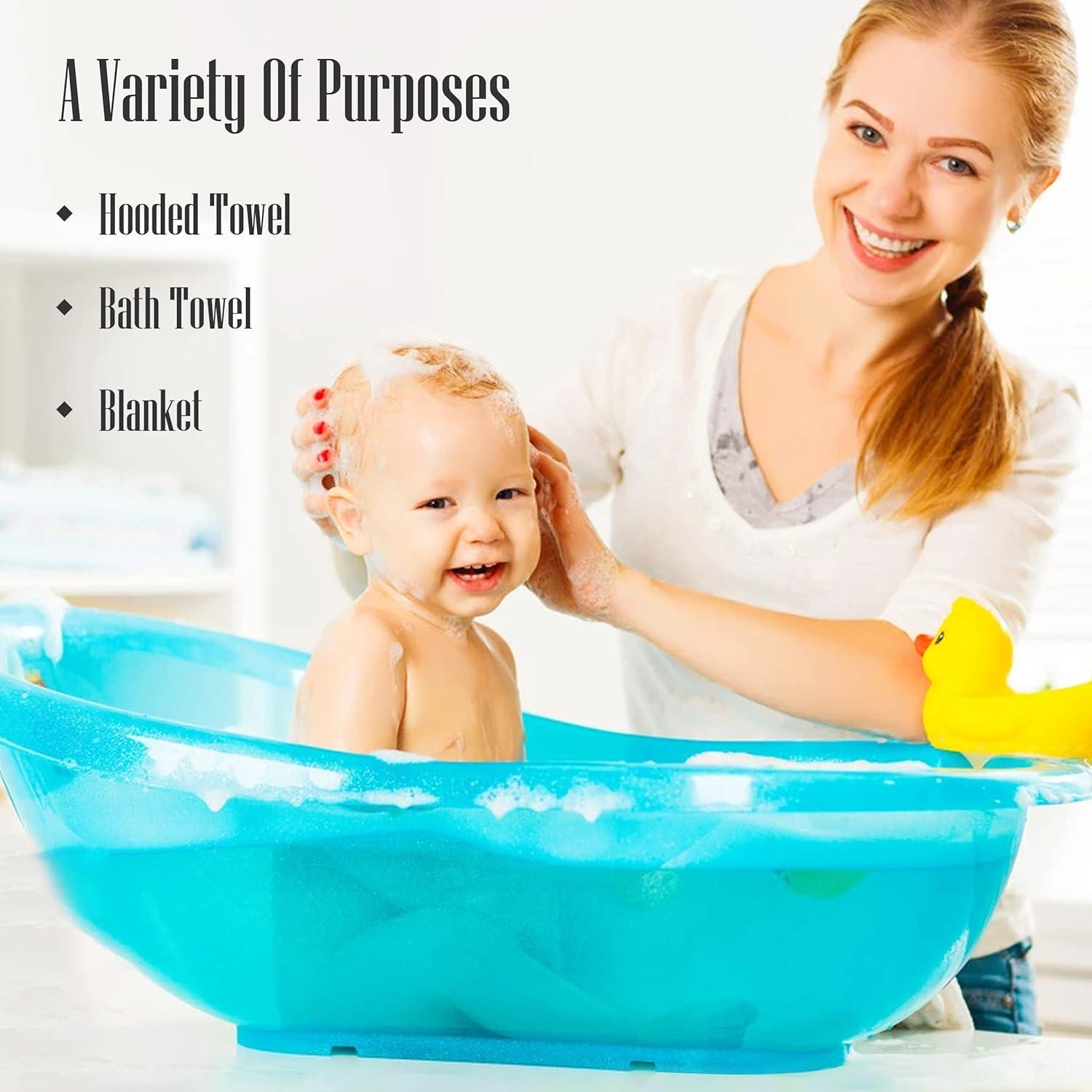 Juego de Toallas de Baño con Capucha Coral Dock 3 Piezas