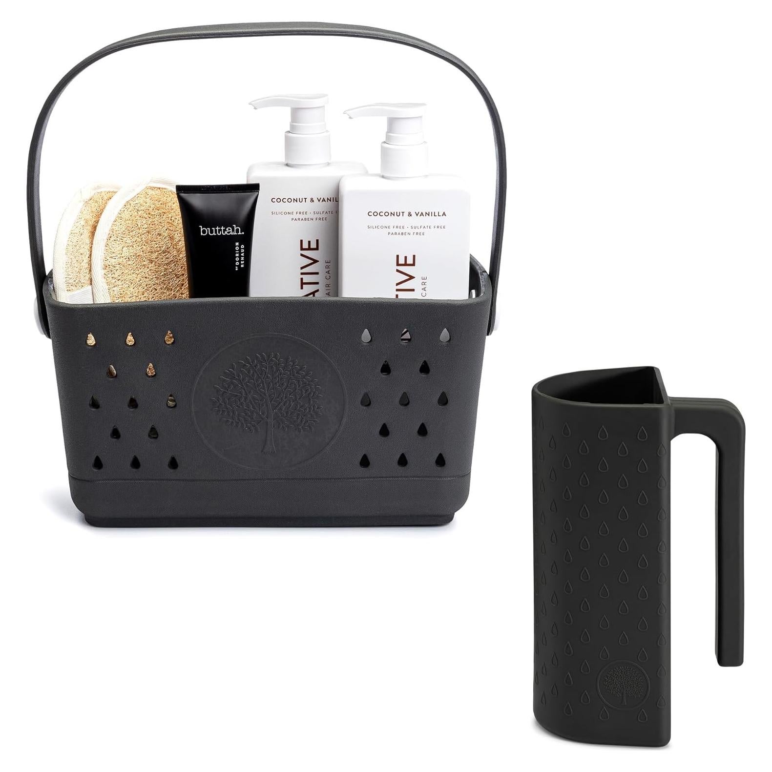 Paquete Esencial Baño Bebé Parker - Taza Silicona 532 ml + Organizador EVA