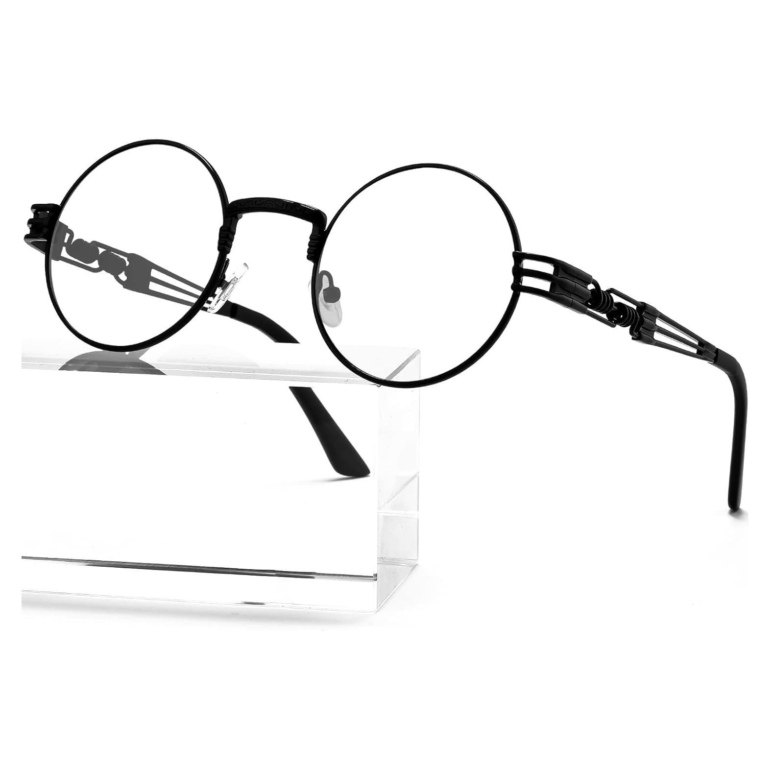 Gafas de sol redondas AIEYEZO Steampunk UV 100% bloqueadores