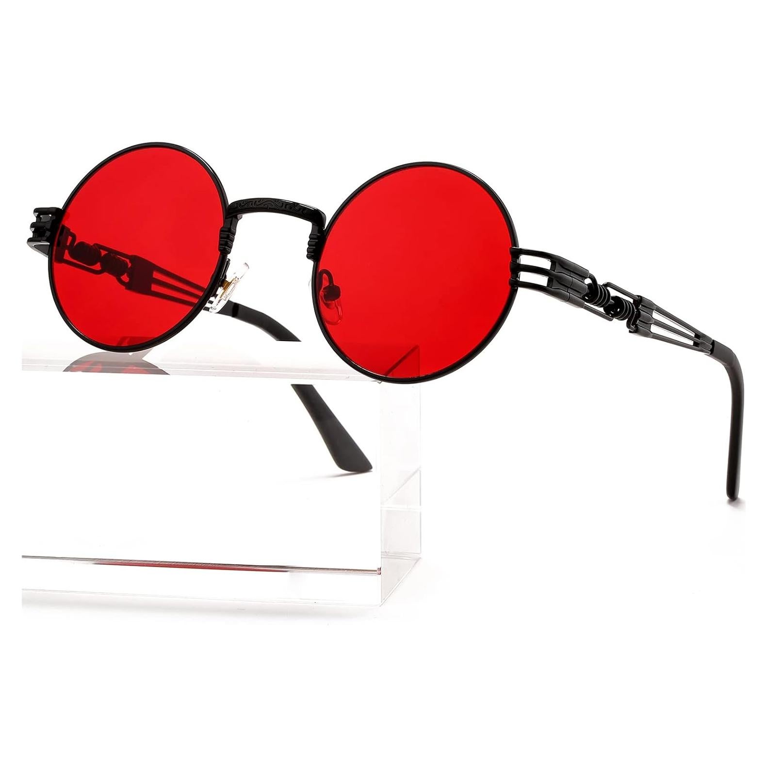 Gafas de sol redondas AIEYEZO steampunk 48mm UV400