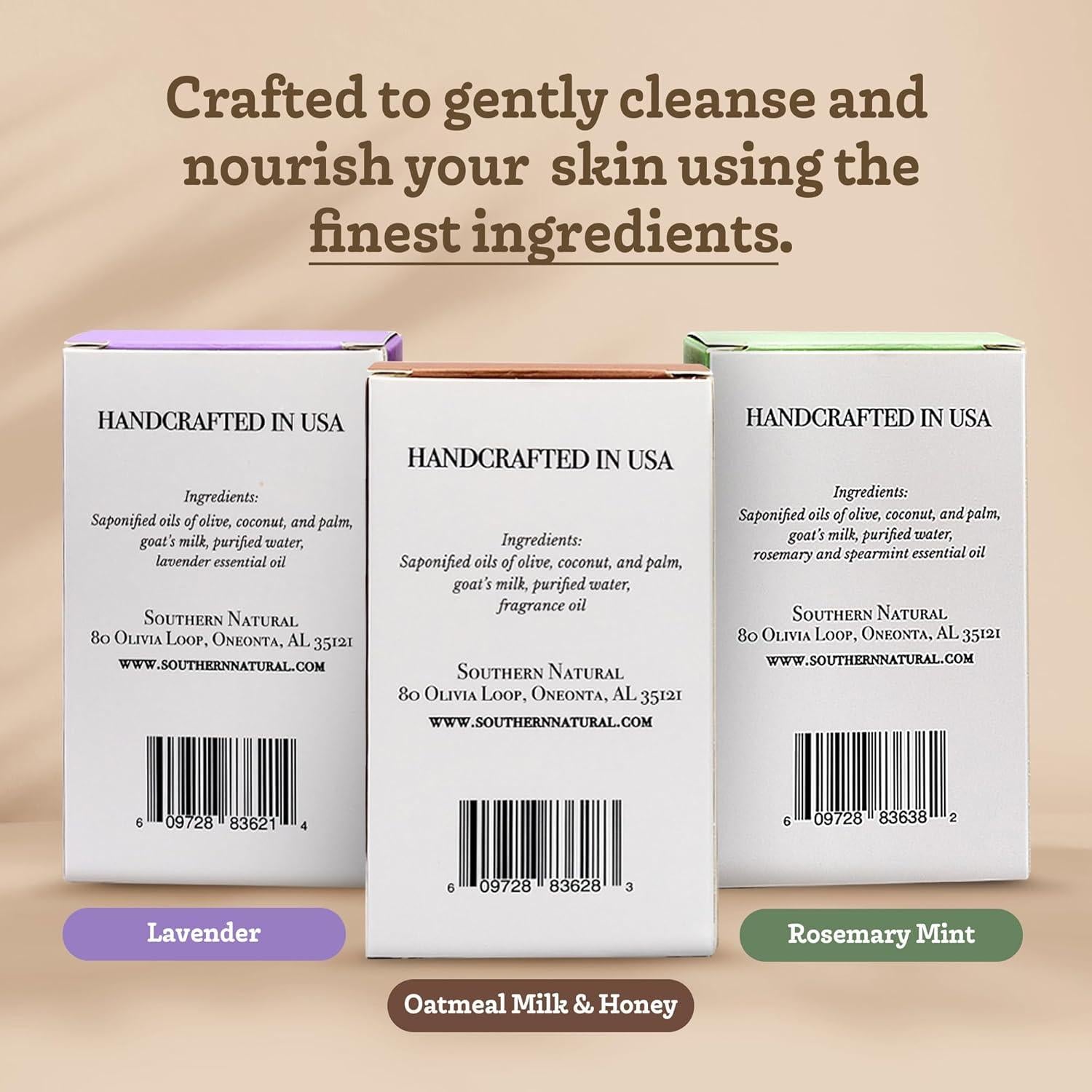 Jabón de Leche de Cabra Natural Southern - 3 Fragancias 113g