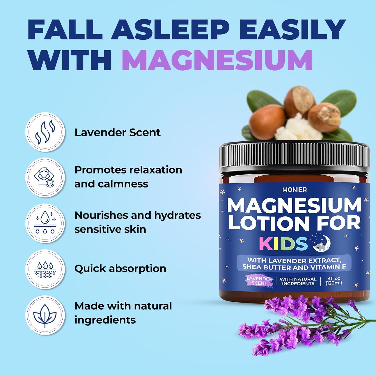 Loción de Magnesio para Niños MONIER 113 g - Sin Fragancia