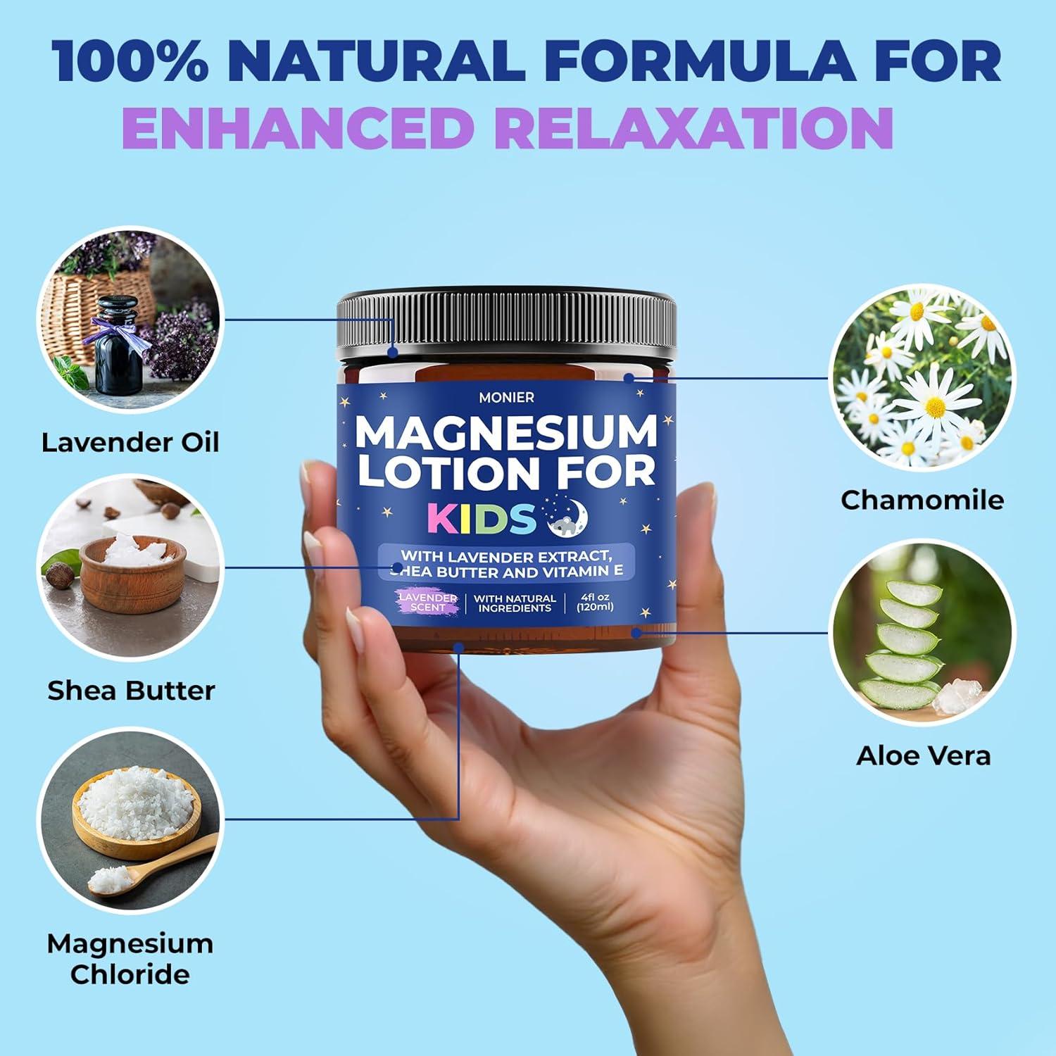 Loción de Magnesio para Niños MONIER 113 g - Sin Fragancia