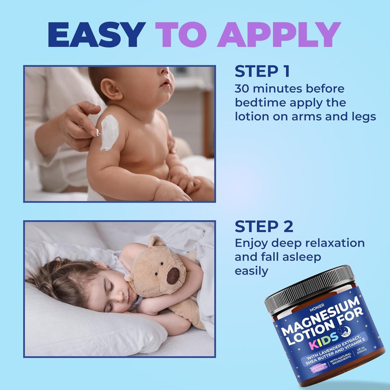 Loción de Magnesio para Niños MONIER 113 g - Sin Fragancia