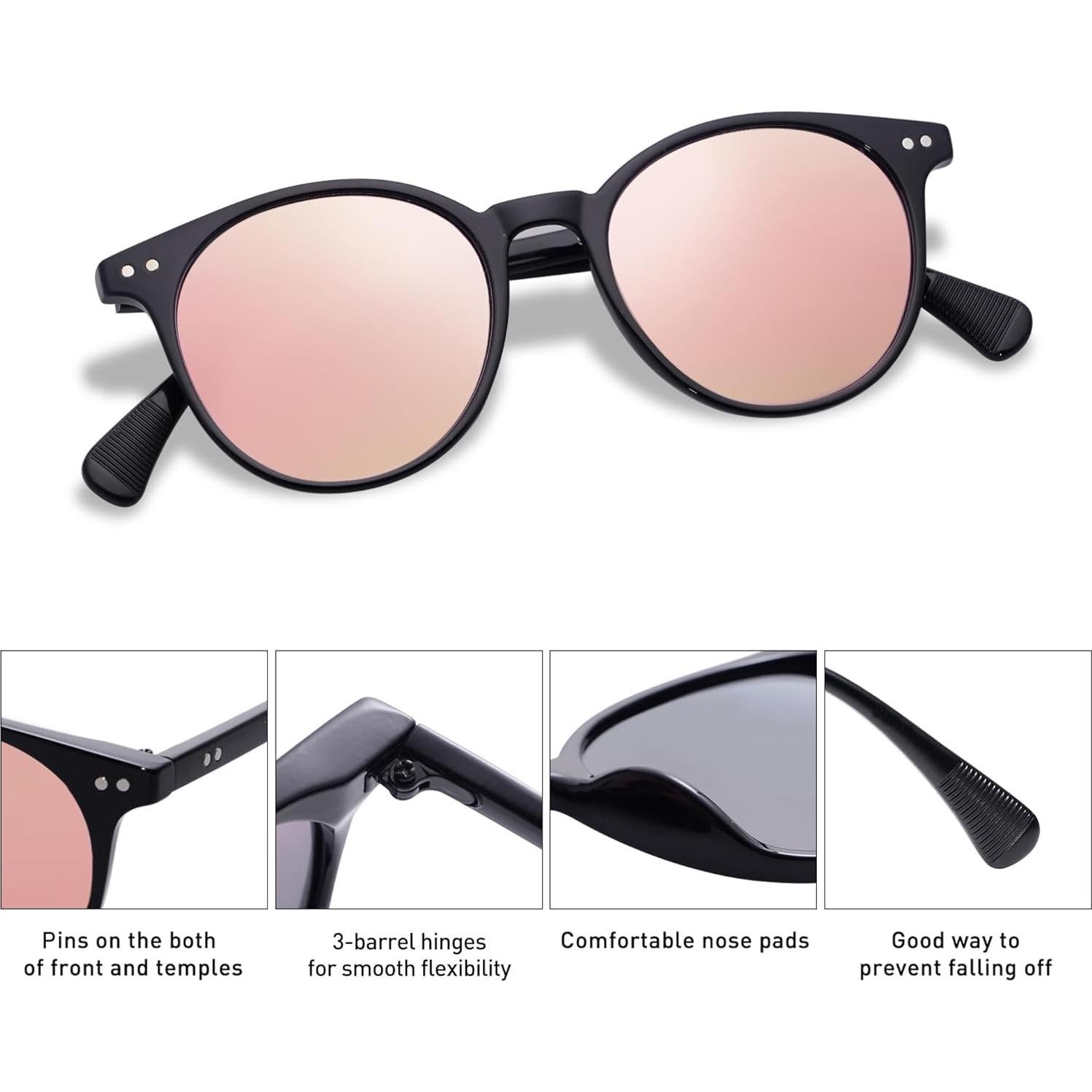 Gafas de sol polarizadas SOJOS SJ2113 redondas UV400