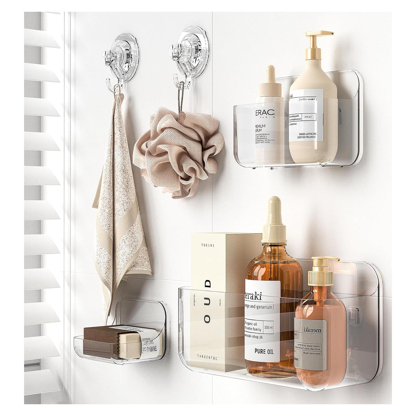 Estantes de Ducha JNDETOP 5 Paquetes Acrílico Transparente