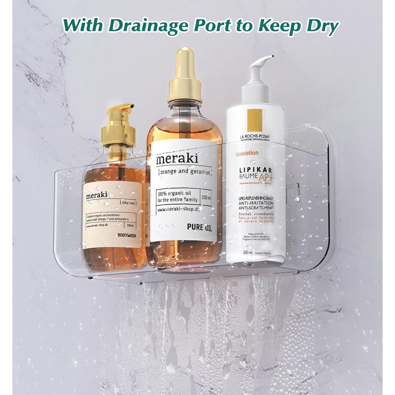 Estantes de Ducha JNDETOP 5 Paquetes Acrílico Transparente