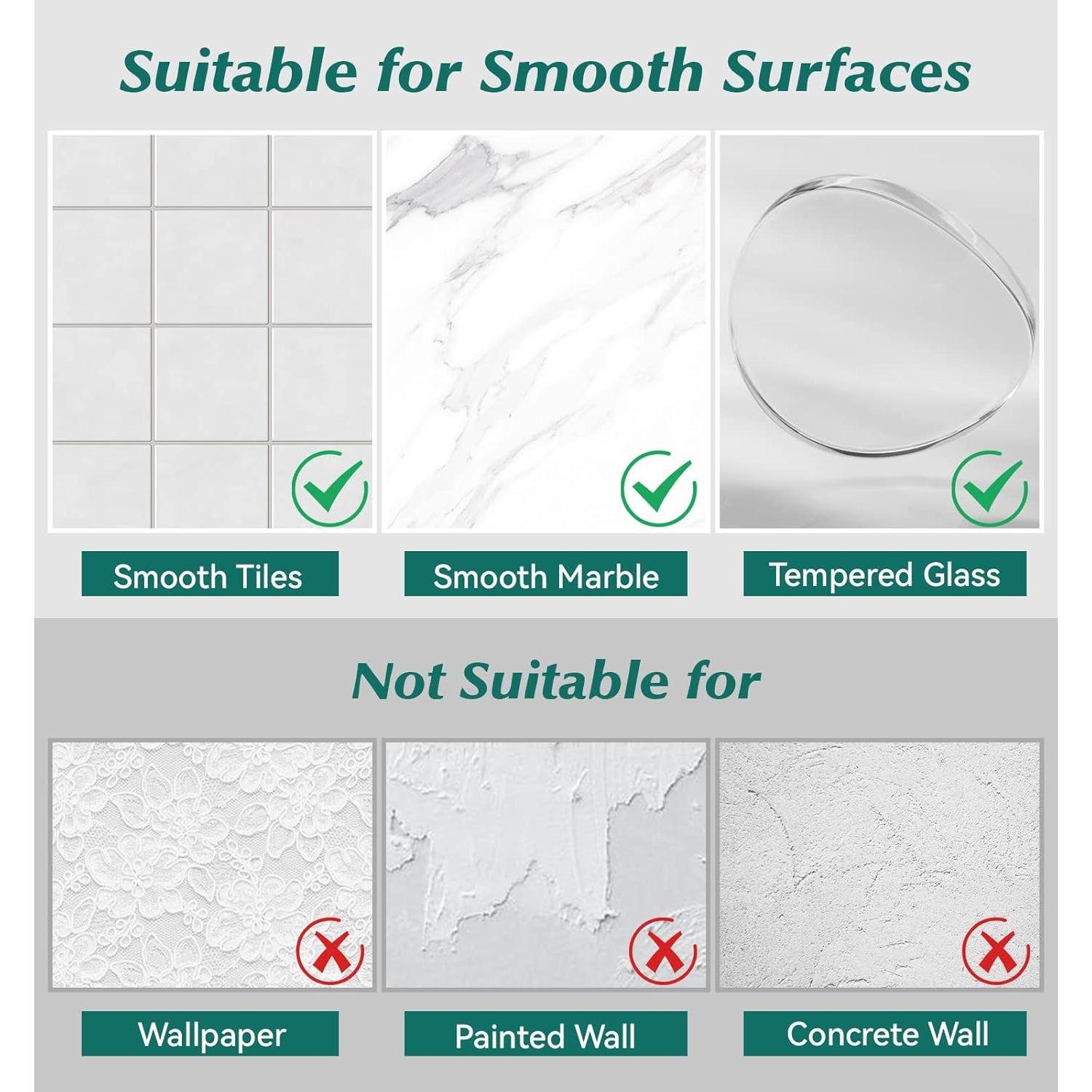 Estantes de Ducha JNDETOP 5 Paquetes Acrílico Transparente