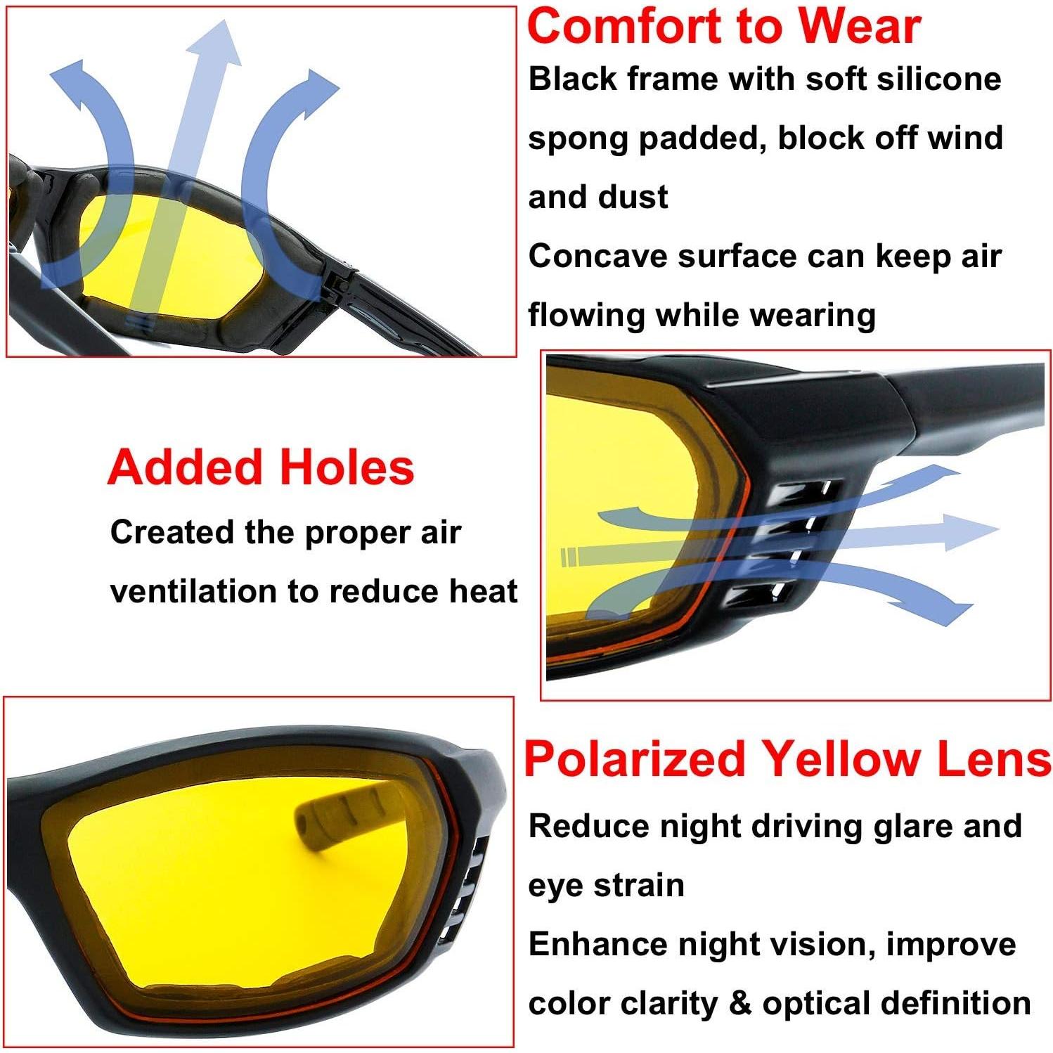 Gafas de Motocicleta Polarizadas The Fresh FR13 - Lentes Nocturnos