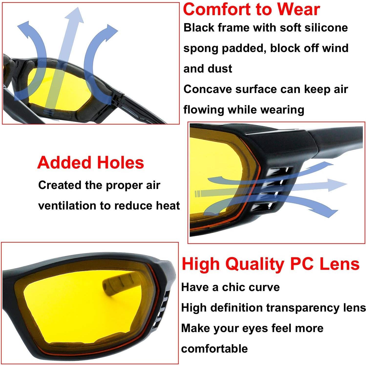 Gafas de Motocicleta The Fresh FR13 100% UVB/UVA 3 Pares