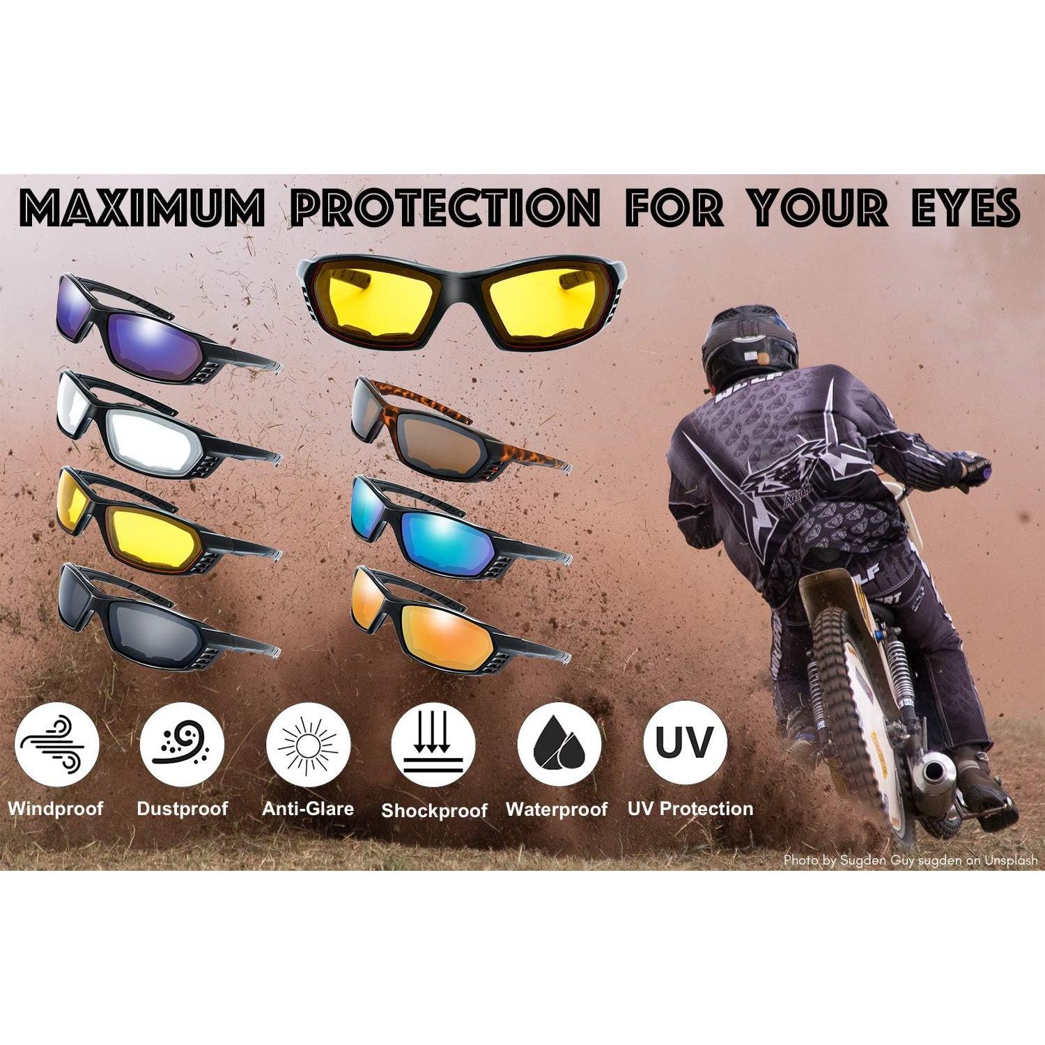Gafas de Motocicleta The Fresh FR13 100% UVB/UVA 3 Pares