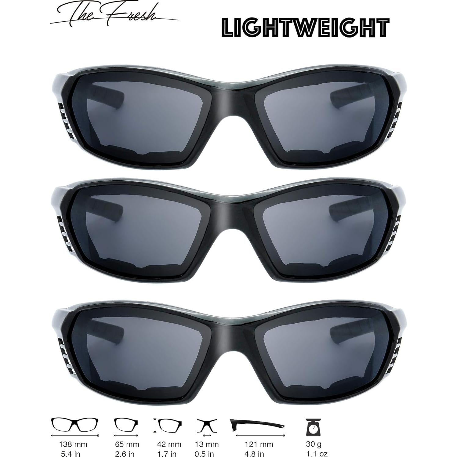 Gafas de Motocicleta The Fresh FR13 100% UVA/UVB 3 Pares
