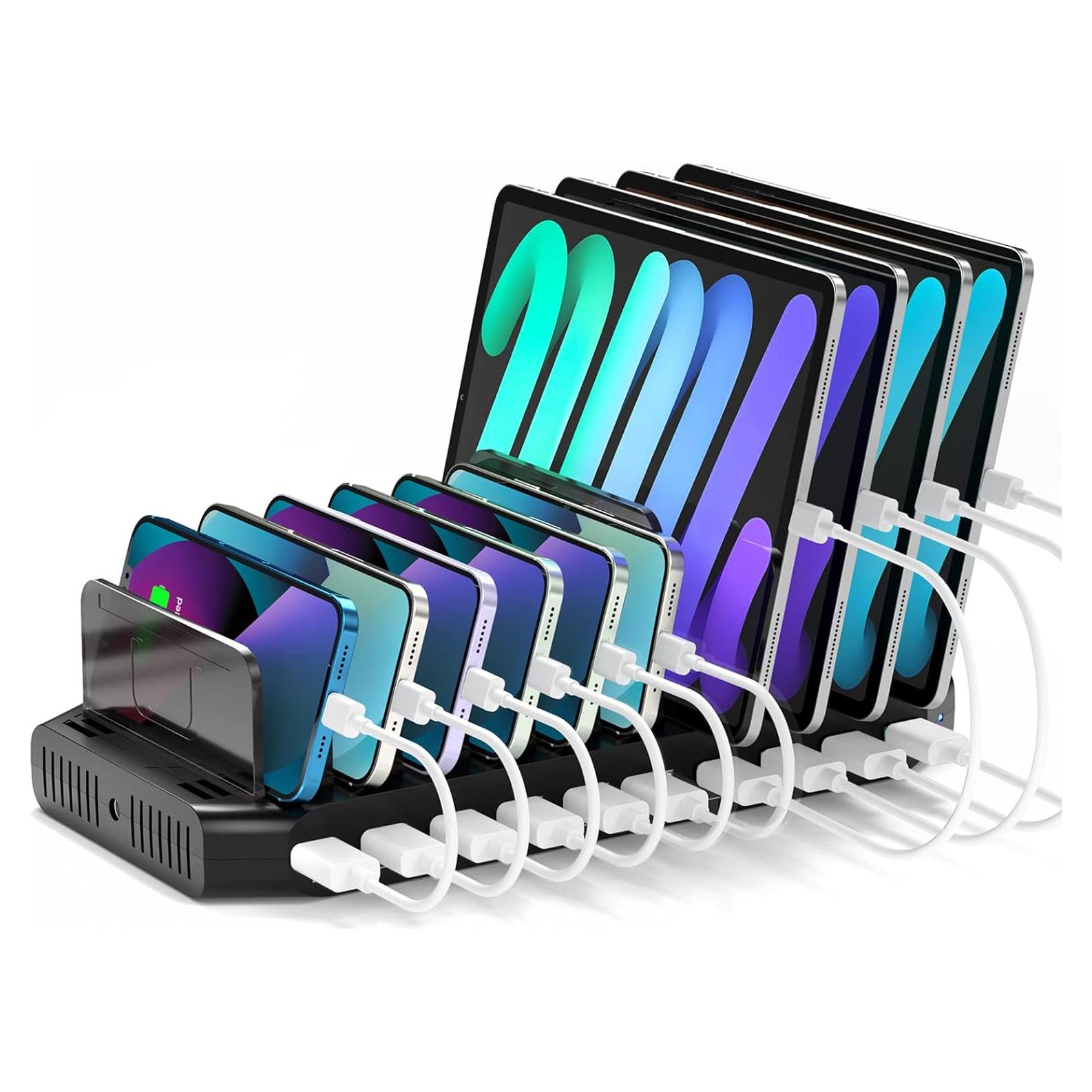 Estación de Carga USB Unitek 10 Puertos Carga Rápida 3.0