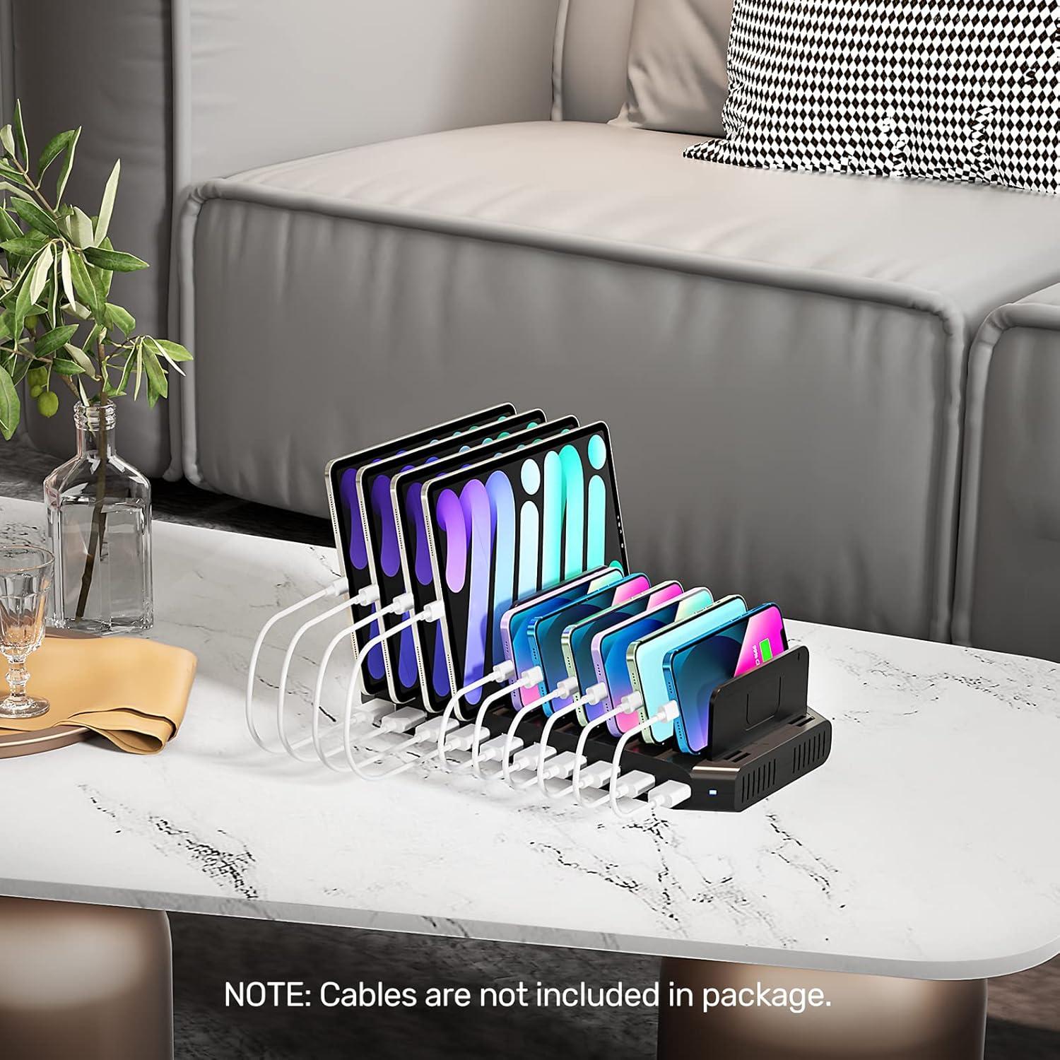 Estación de Carga USB Unitek 10 Puertos Carga Rápida 3.0