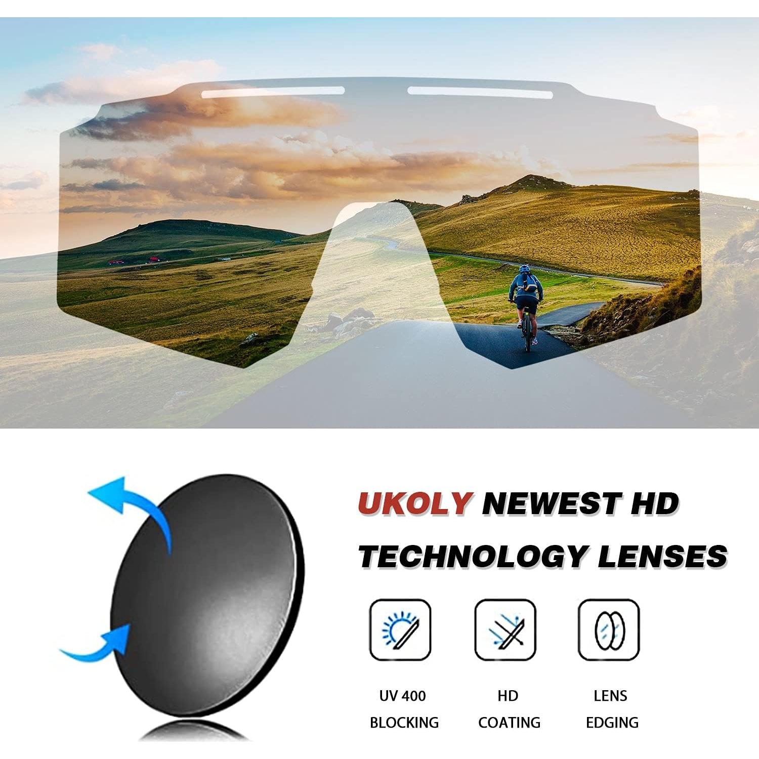 Gafas de Ciclismo Ukoly con 3 Lentes Intercambiables