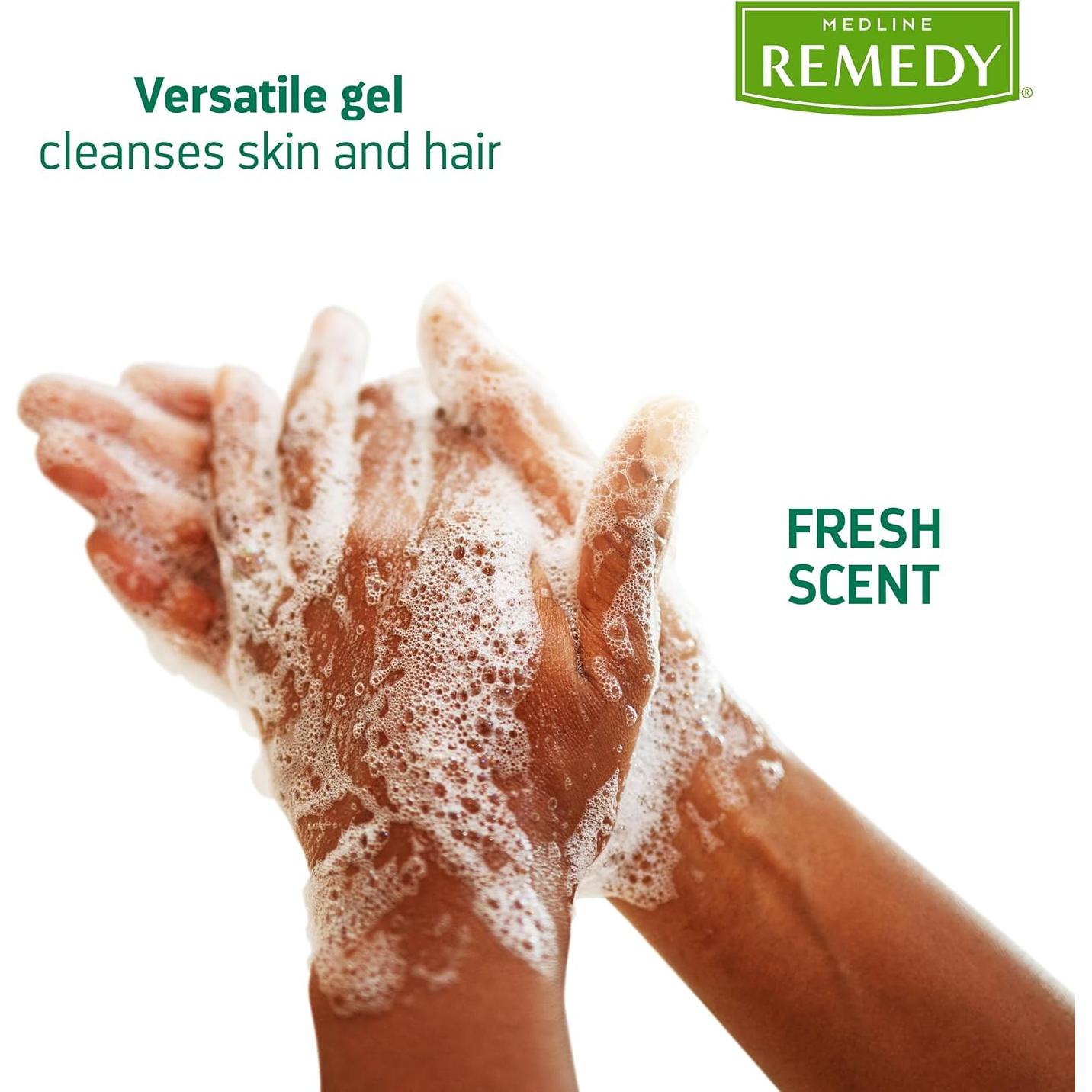 Champú y Gel de Baño Medline Remedy 226g, Aroma Fresco, Hipoalergénico