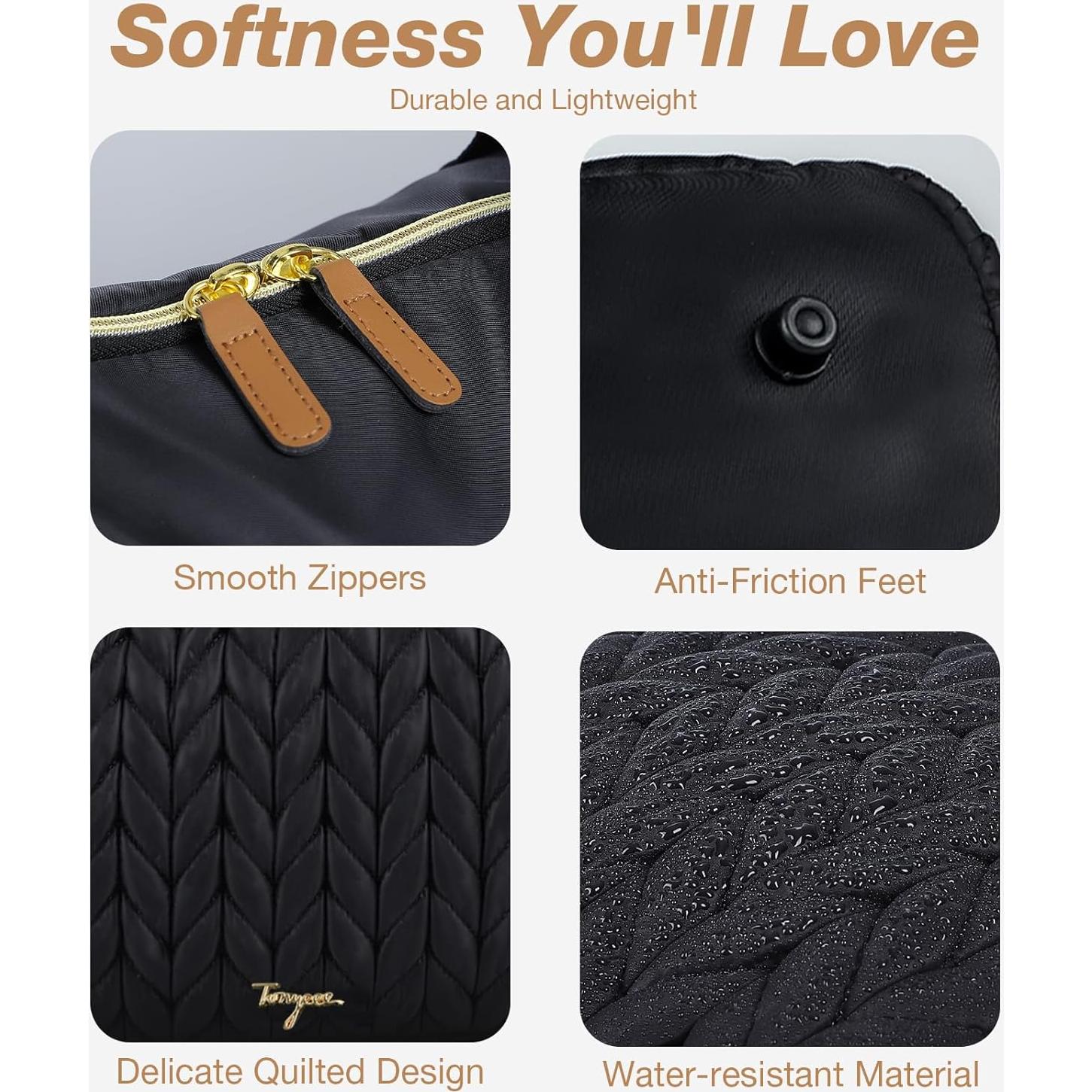 Bolsa de Pañales Tonyeee Grande Impermeable Negra con Cambiador