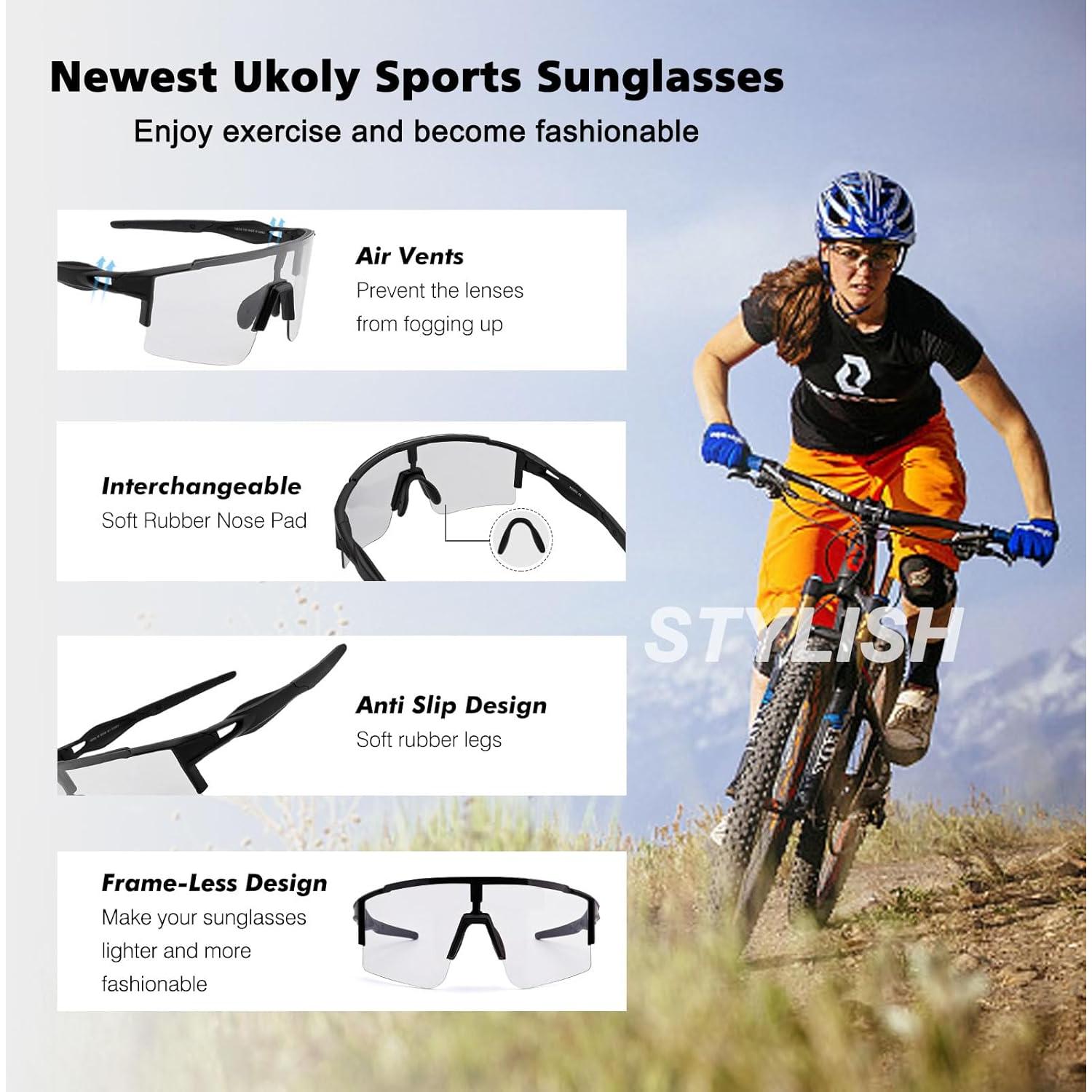 Gafas de Ciclismo Ukoly con Lentes Intercambiables y Polarizadas