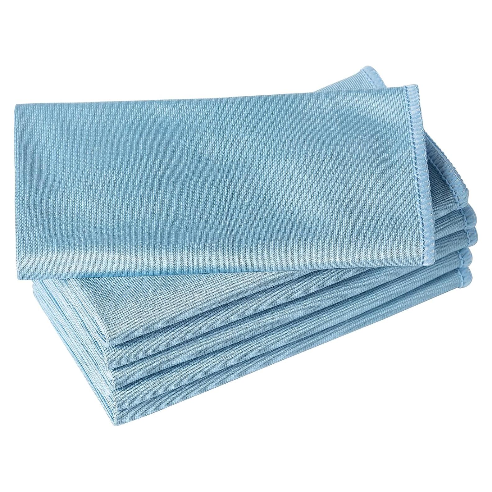 Paquete de 6 paños de limpieza Puomue 40x40 cm azul