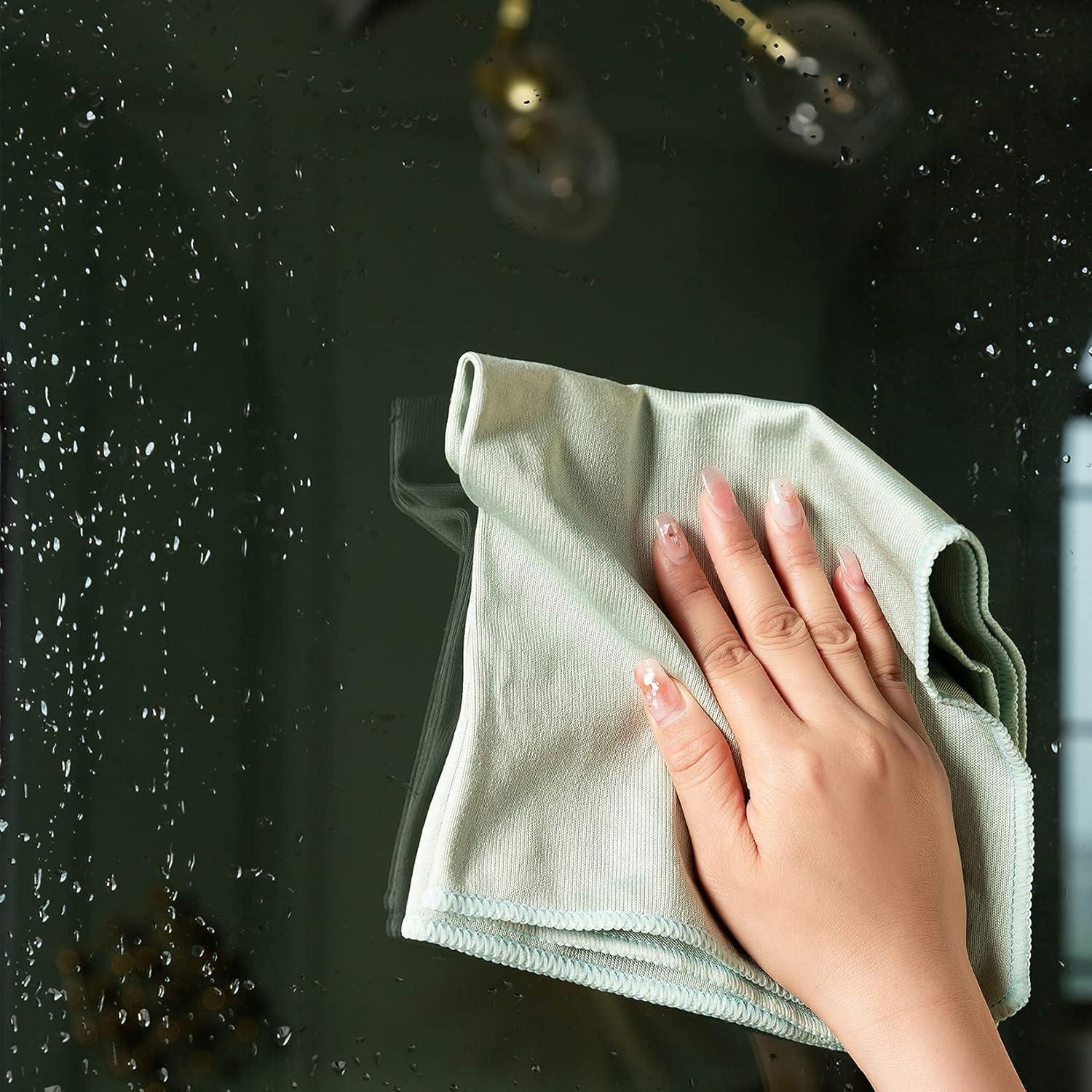 Paquete de 6 paños de microfibra Puomue 40x40 cm verde