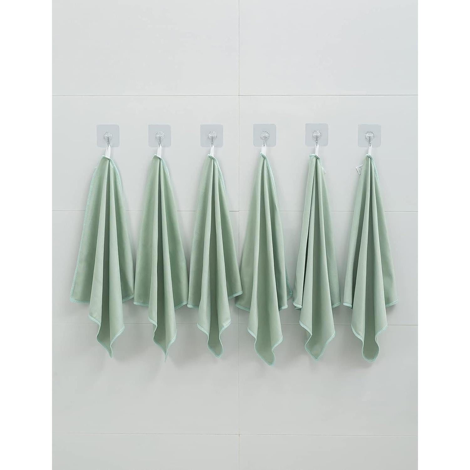 Paquete de 6 paños de microfibra Puomue 40x40 cm verde