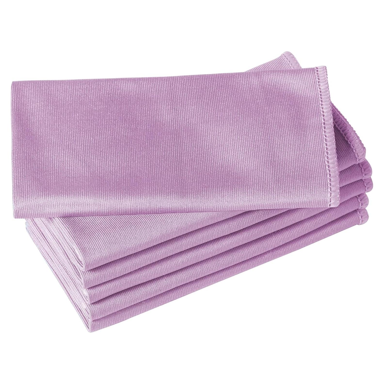 Paquete de 6 paños de microfibra Puomue 40x40 cm rosa