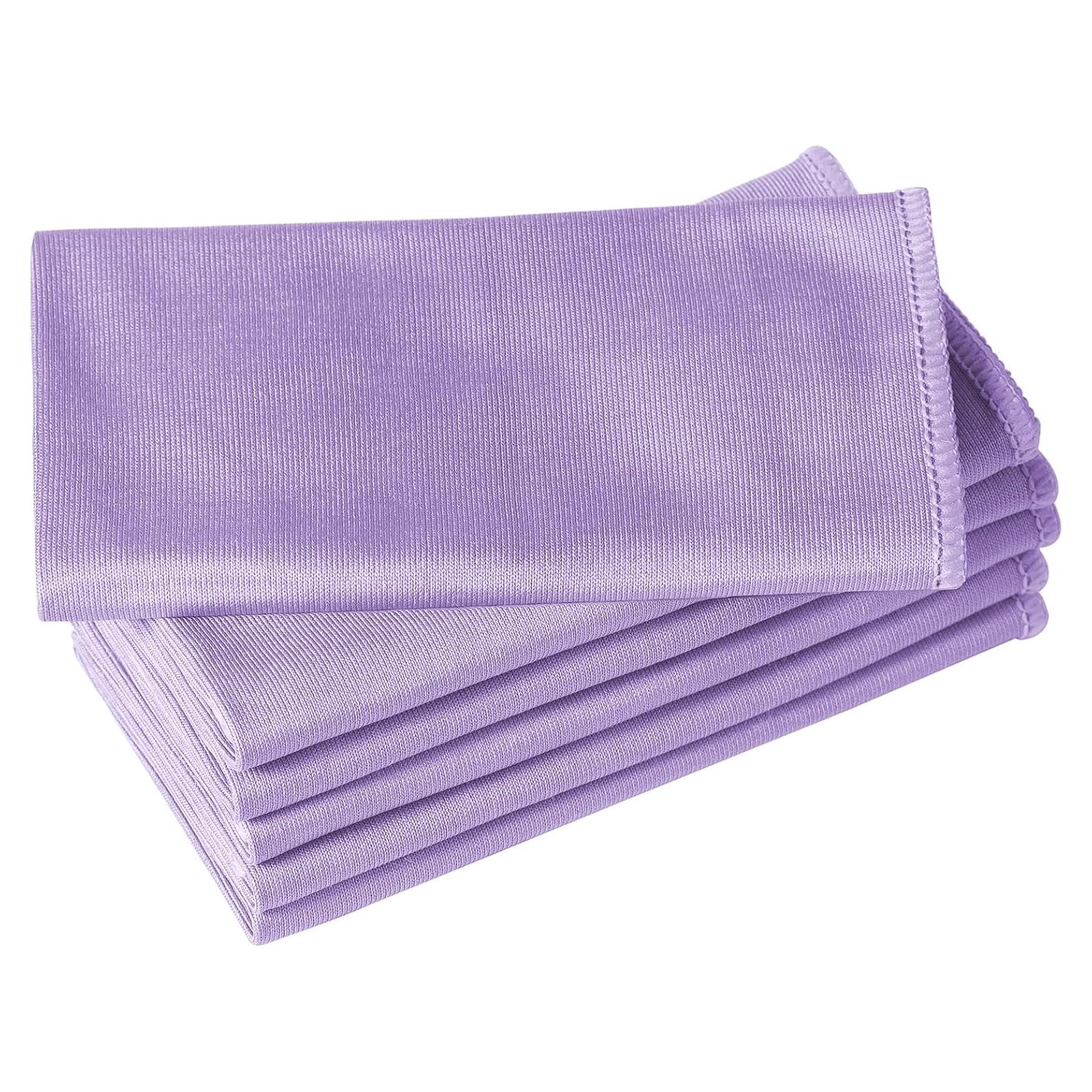 Paquete de 6 paños de microfibra Puomue 40x40 cm morado