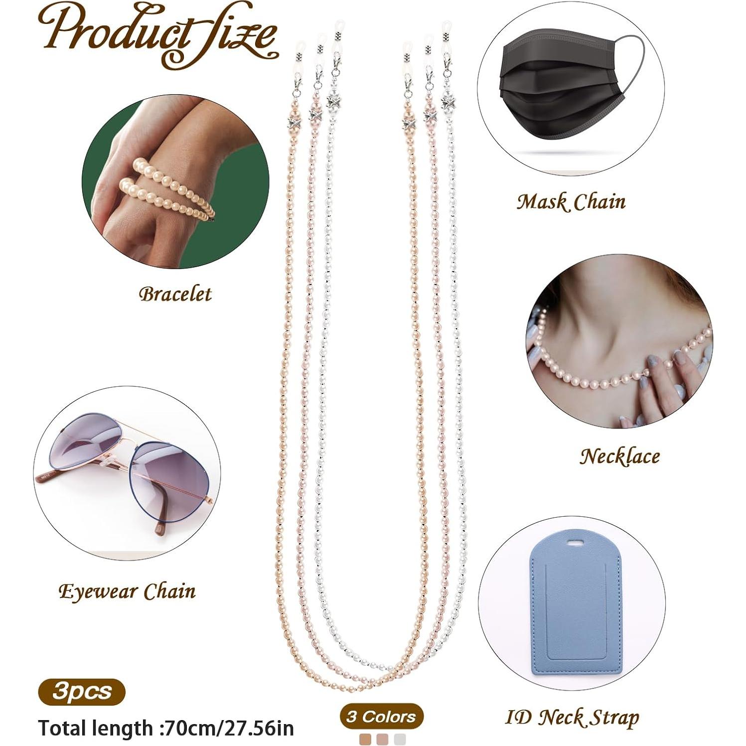 Cadena de Gafas de Perlas 75 cm - Soporte para Gafas