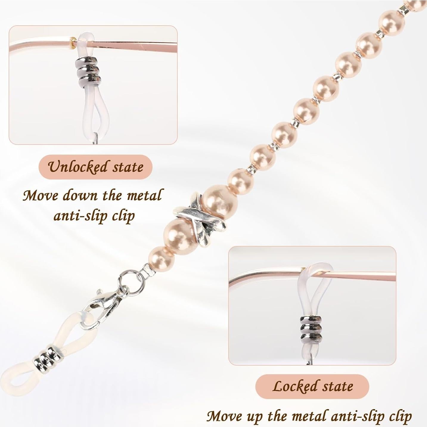 Cadena de Gafas de Perlas 75 cm - Soporte para Gafas