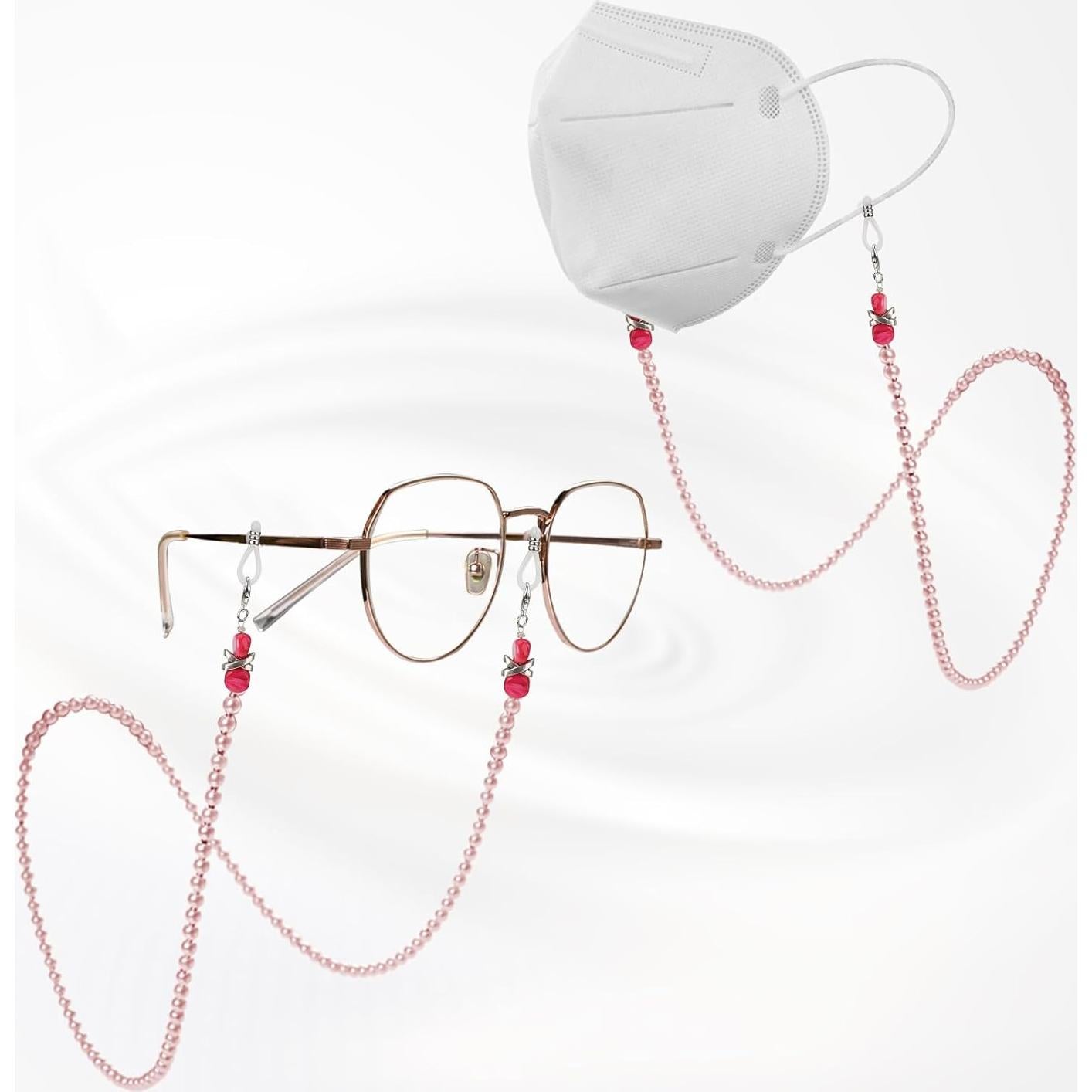 Cadena de Gafas de Perlas ABS 75 cm Soporte para Gafas