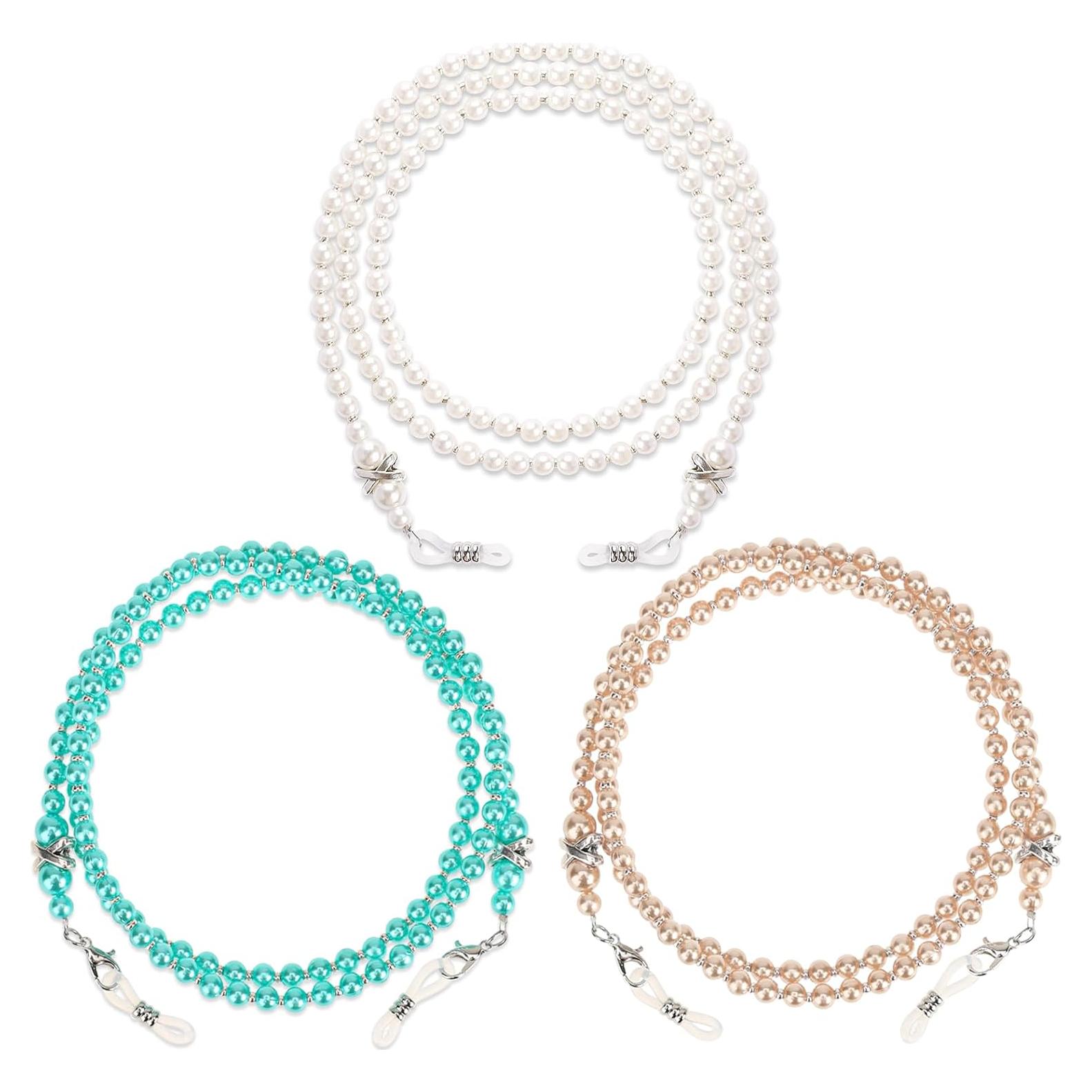 Cadena de Gafas de Perlas 75 cm - 3 Piezas - Accesorio Mujer