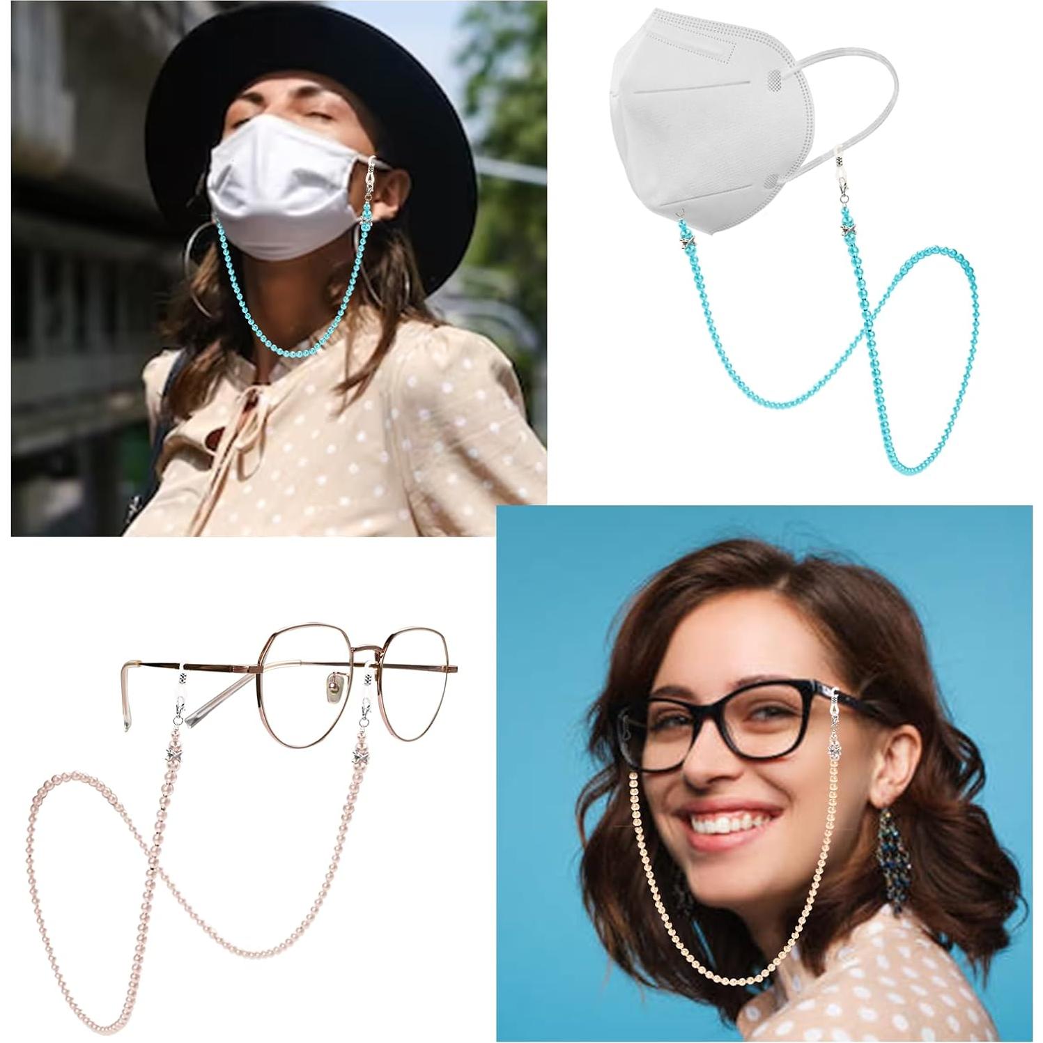 Cadena de Gafas de Perlas 75 cm - 3 Piezas - Accesorio Mujer