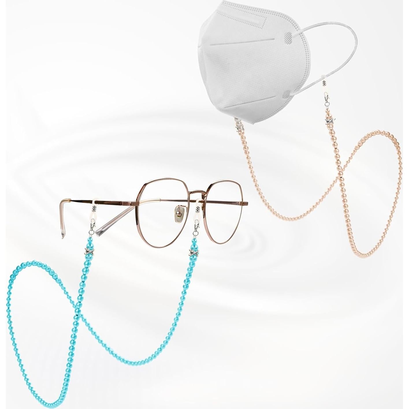 Cadena de Gafas de Perlas 75 cm - 3 Piezas - Accesorio Mujer